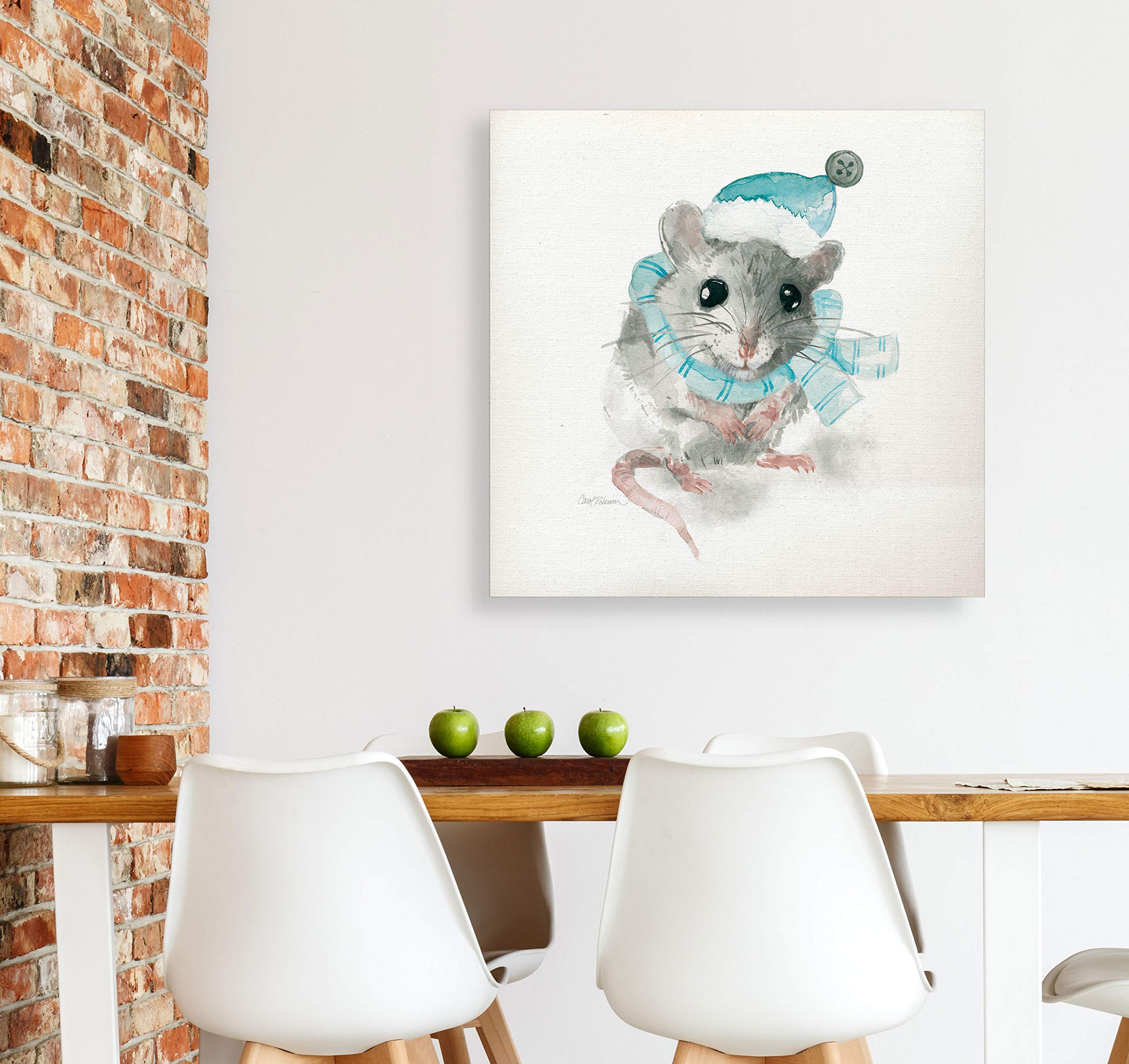 Renditions Gallery Garden Critter Mouse Wall Art - 32x32 Inch Nursery Decor, Kids Room Decor, Playroom Decor - Perfect for Baby Shower Gifts & Children's Bedroom Decoration