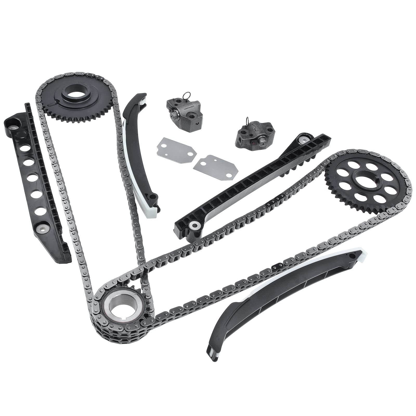 Premium Engine Timing Chain Kit with Guide & Sprocket - Compatible with Ford Expedition 02-11, Excursion, F-150, E-250, F-250, F-350, E-350 Super Duty & Lincoln Navigator - 5.4L SOHC V8 - Perfect for Engine Repair & Maintenance