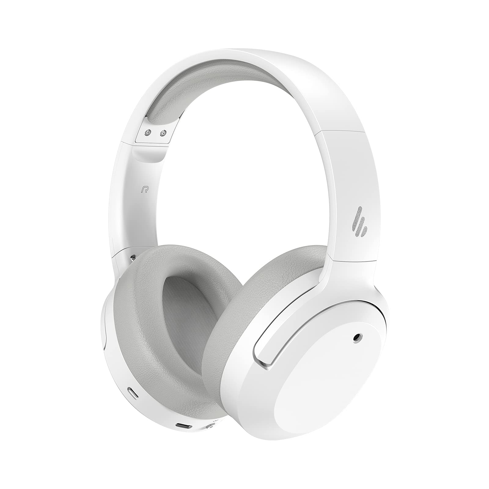 Edifier W820NB Hybrid Active Noise Cancelling Headphones - Hi-Res Audio Wireless Bluetooth Over-Ear Headphones with 49H Playtime & Clear Calls - White - Perfect for Travel, Work & Music Lovers