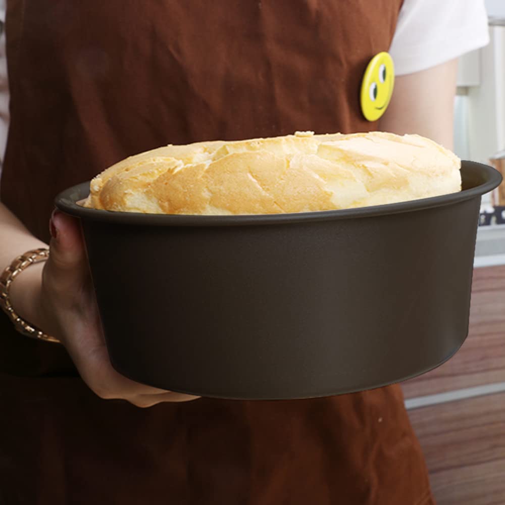 6 & 8 Inch Nonstick Round Cake Pans Set with Removable Bottom - Perfect for Cheesecake, Wedding, Birthday & Christmas Baking - Durable Baking Tins for Home Bakers & Professional Chefs