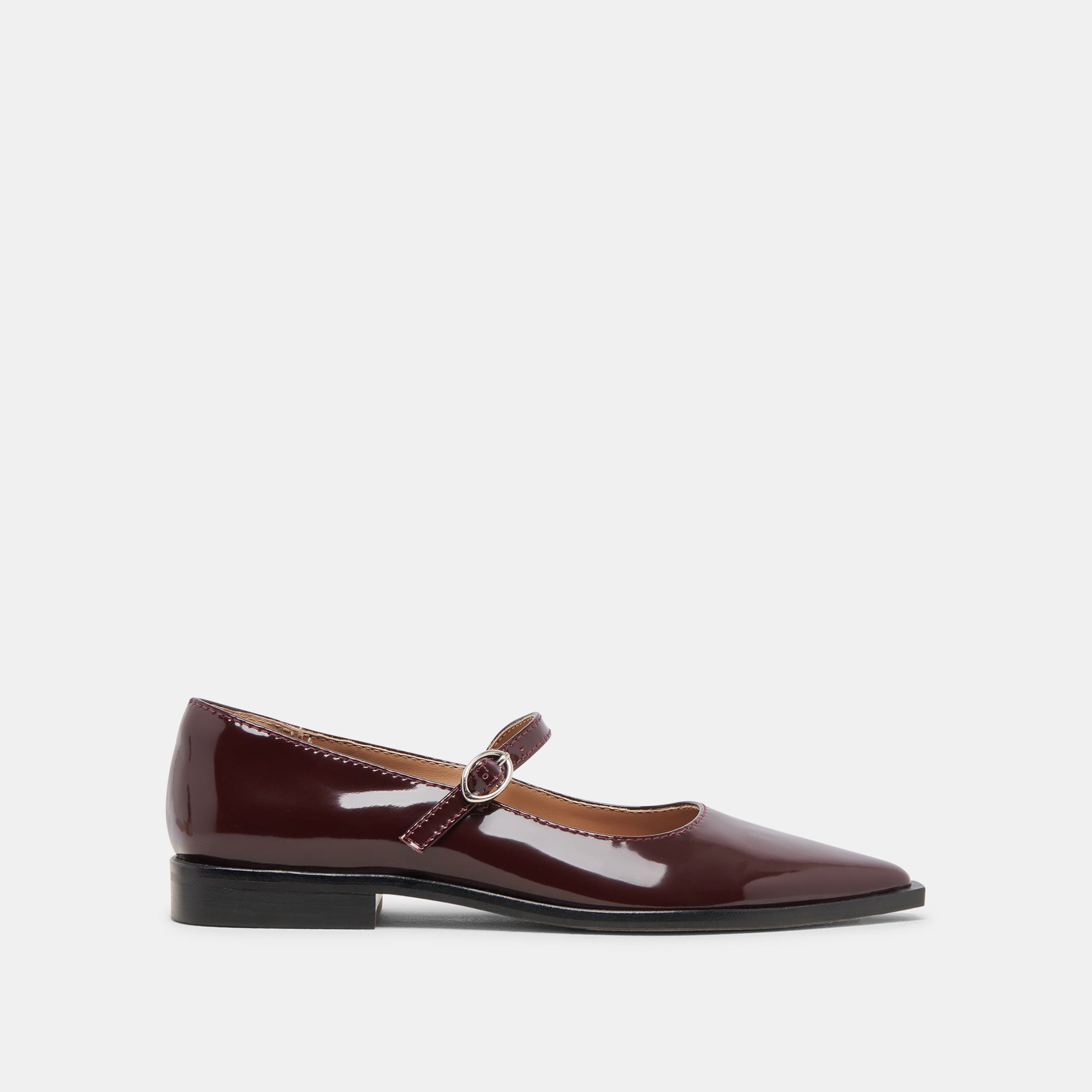Largo Flats Cranberry Patent Leather Women's Shoes - Comfortable & Stylish for Work, Office, and Casual Wear