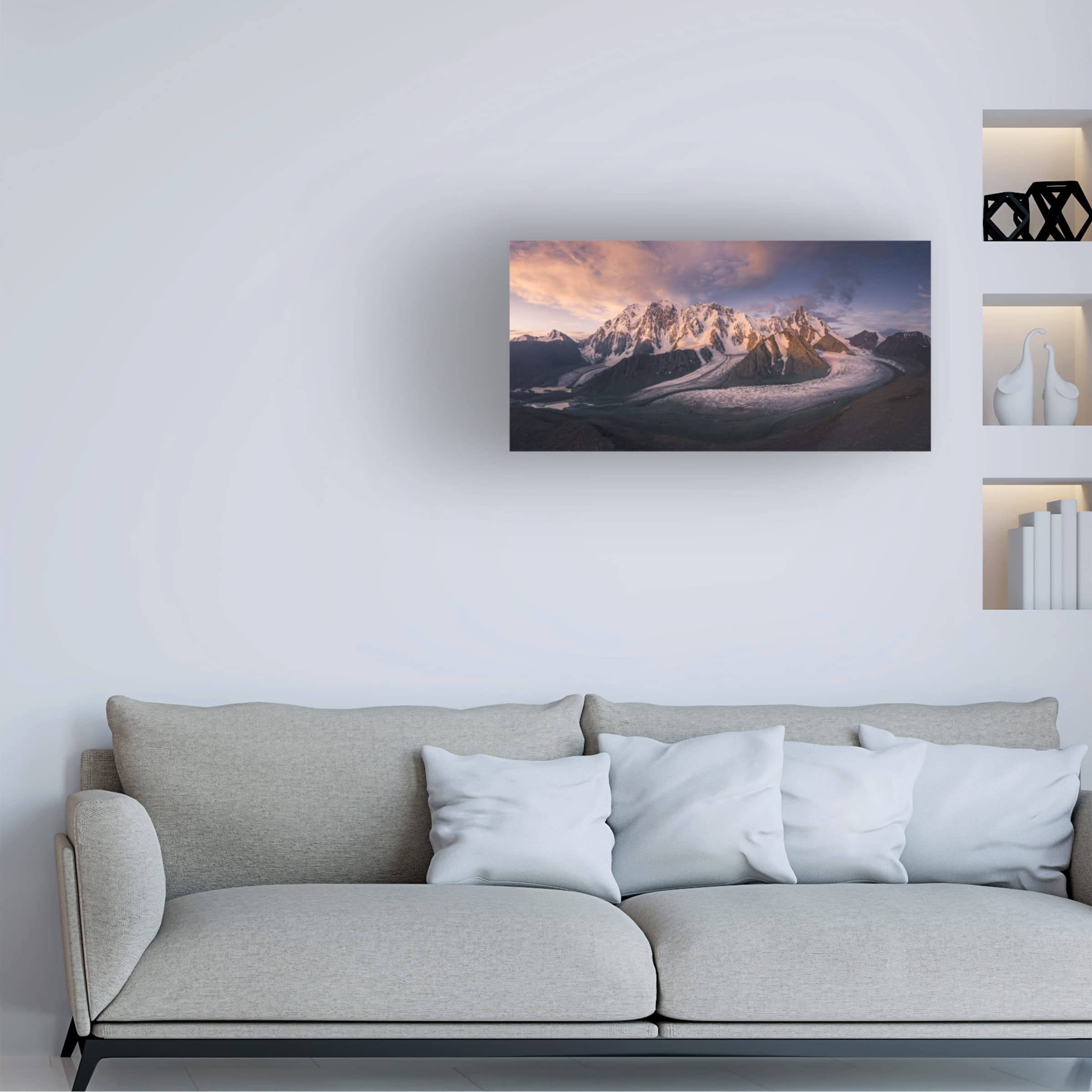 Trademark Fine Art 'Mount Bogda' Landscape Canvas Wall Art by Qiye - Perfect for Living Room, Bedroom & Office Decor