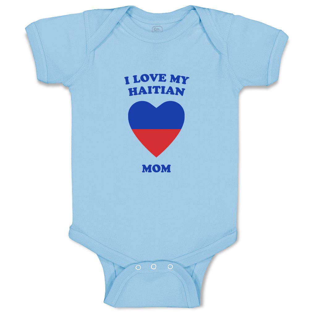 Funny Baby Bodysuit - I Love My Haitian Mom - Cotton Outfit for Playtime