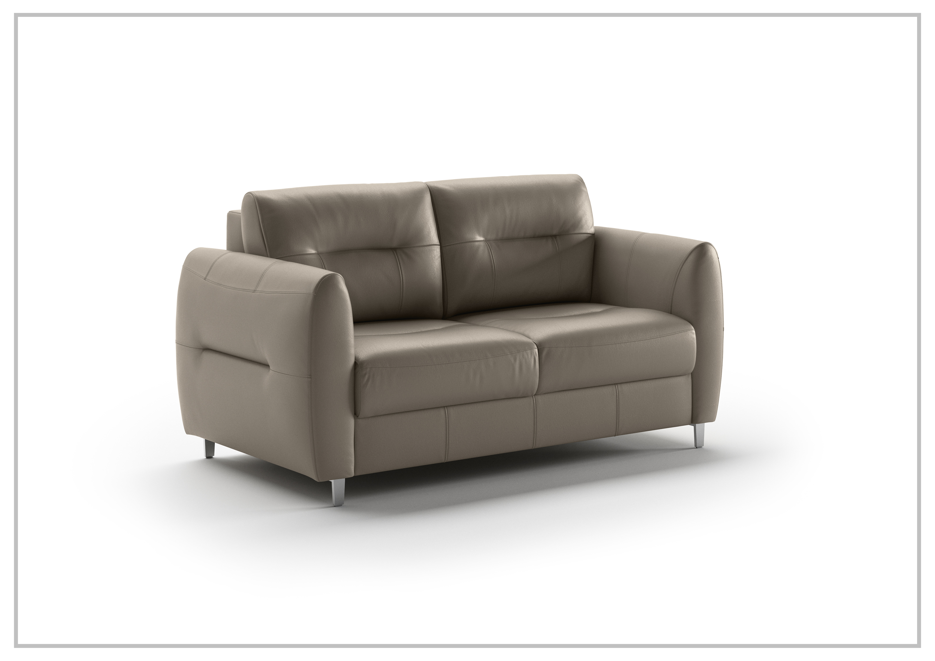 Luonto Jamie 2 Seater Leather Loveseat Sleeper Sofa Bed - Queen Size Convertible Couch for Small Spaces - Perfect for Living Room, Guest Room & Studio Apartments