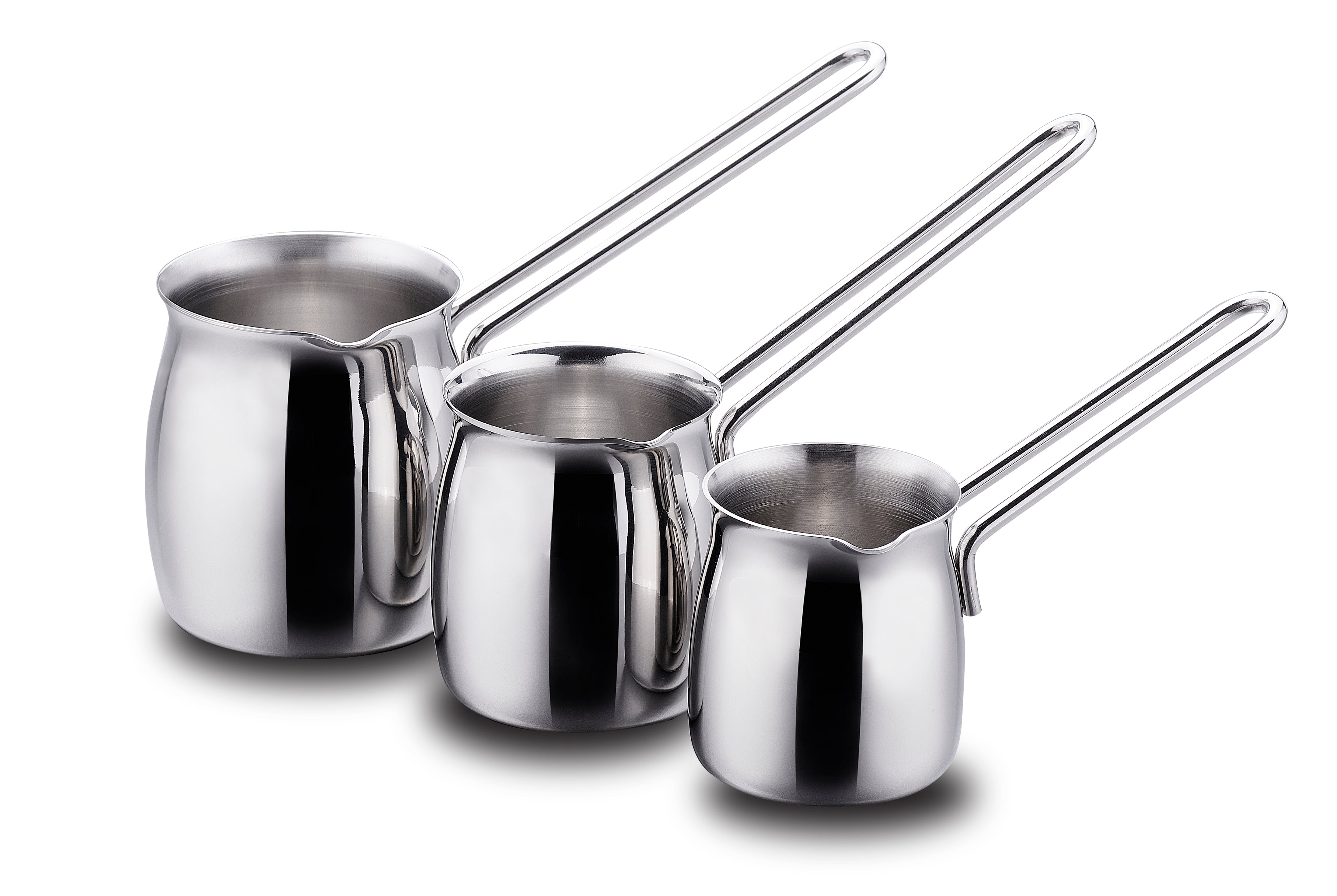 3-Piece Stainless Steel Coffee Warmer Set - Keep 2, 3 & 4 Cup Coffee Warm | Perfect for Office, Home & Restaurant Use