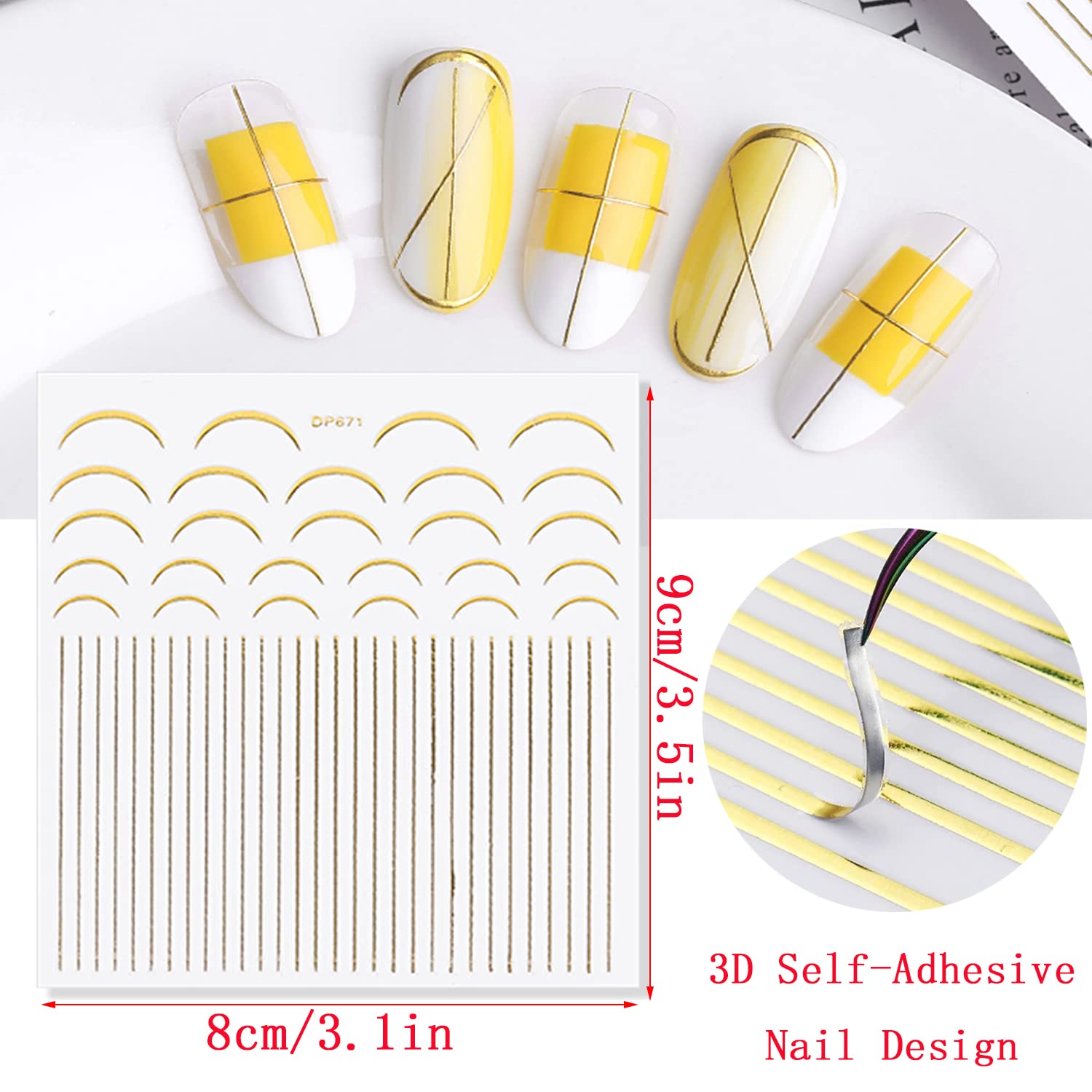 12 Sheets Gold Nail Art Stickers Set - Metallic Star, Heart, Moon & Flower Designs | 3D Self-Adhesive Nail Decals for DIY Manicure & Nail Decoration | Perfect for Parties, Weddings & Special Occasions