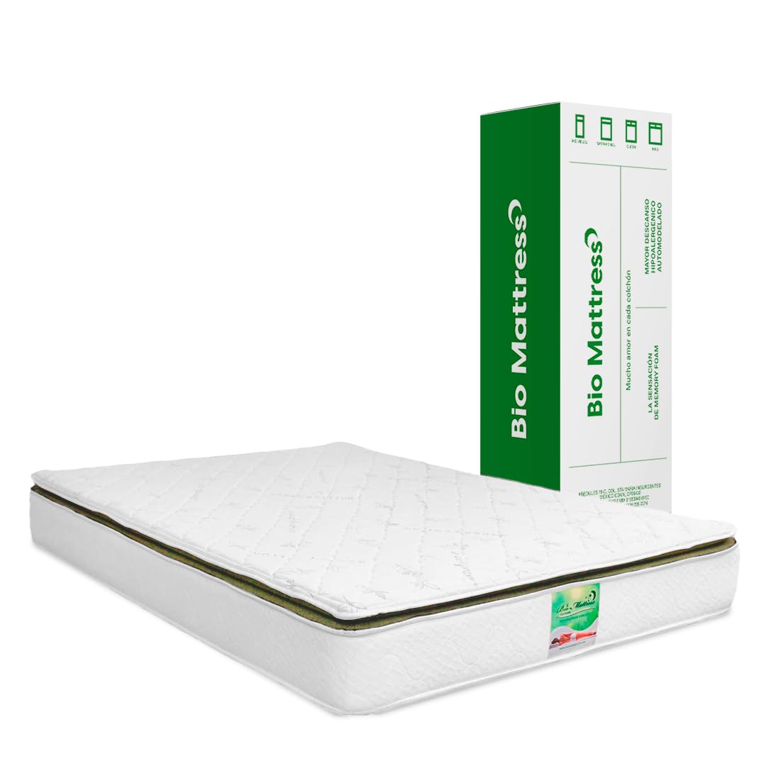 Premium Green Tea Infused Full-Size Mattress with Cooling Foam Plus & High-Density Rubber Foam Core - Perfect for Hot Sleepers & Eco-Friendly Bedrooms