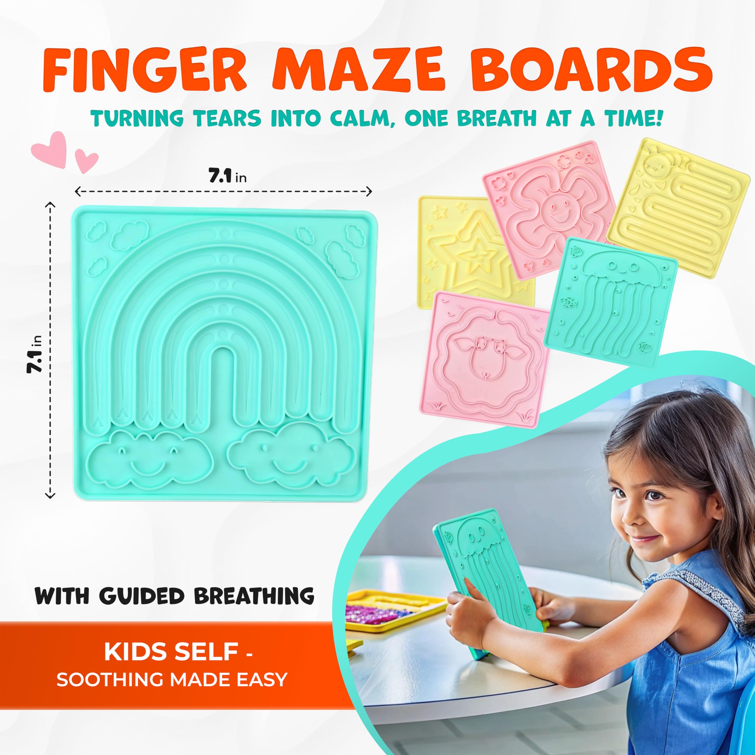 Skywin Breathing Maze Set - Sensory Toys for Kids to Learn Breathing Patterns, Anxiety Relief & Play Therapy - Perfect for Calm Down Corners, Classrooms & Home Use
