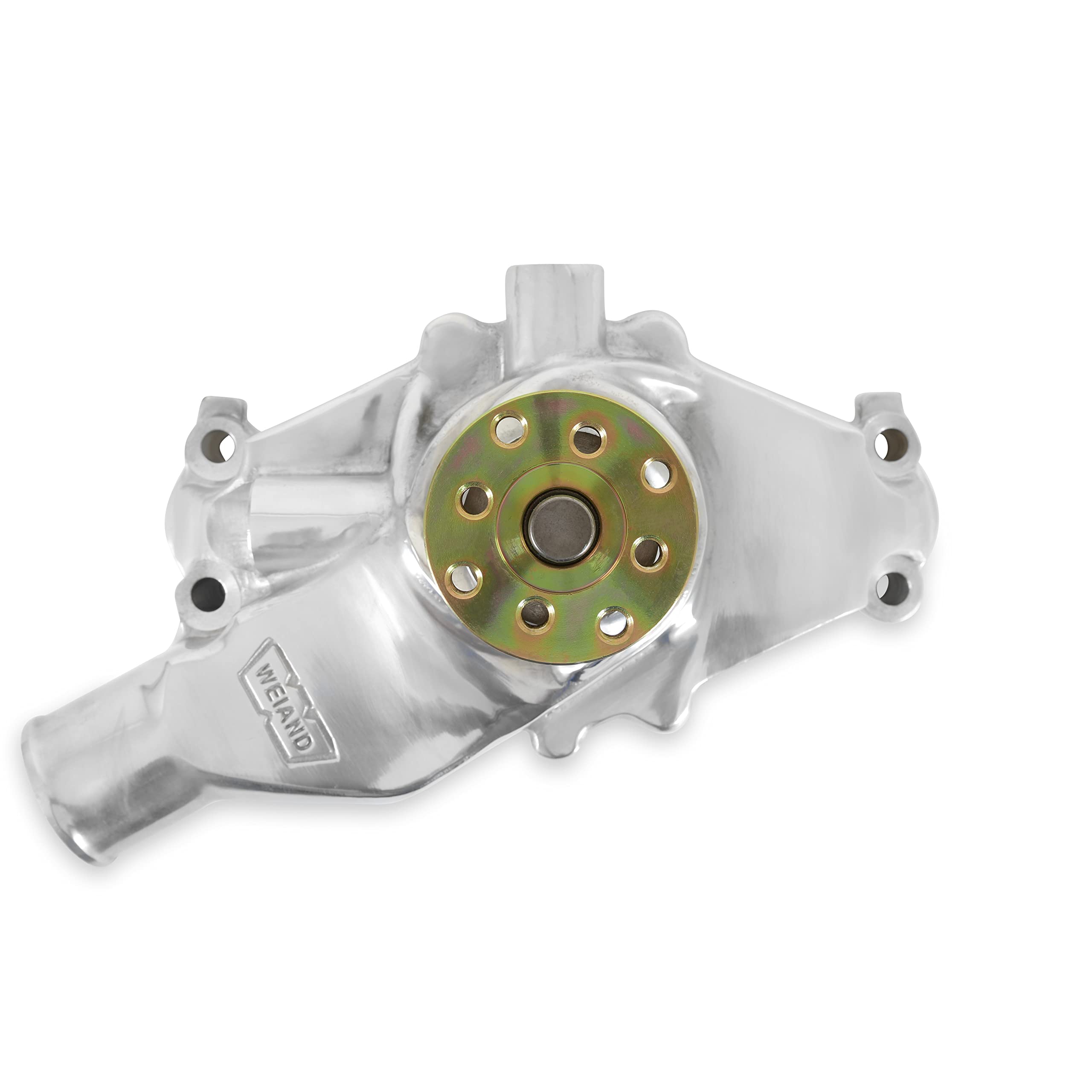 Weiand 9208P High Performance Water Pump - Aluminum Alloy, Universal Fit for Chevy, Ford, Dodge - Perfect for Hot Rods, Muscle Cars & Engine Upgrades