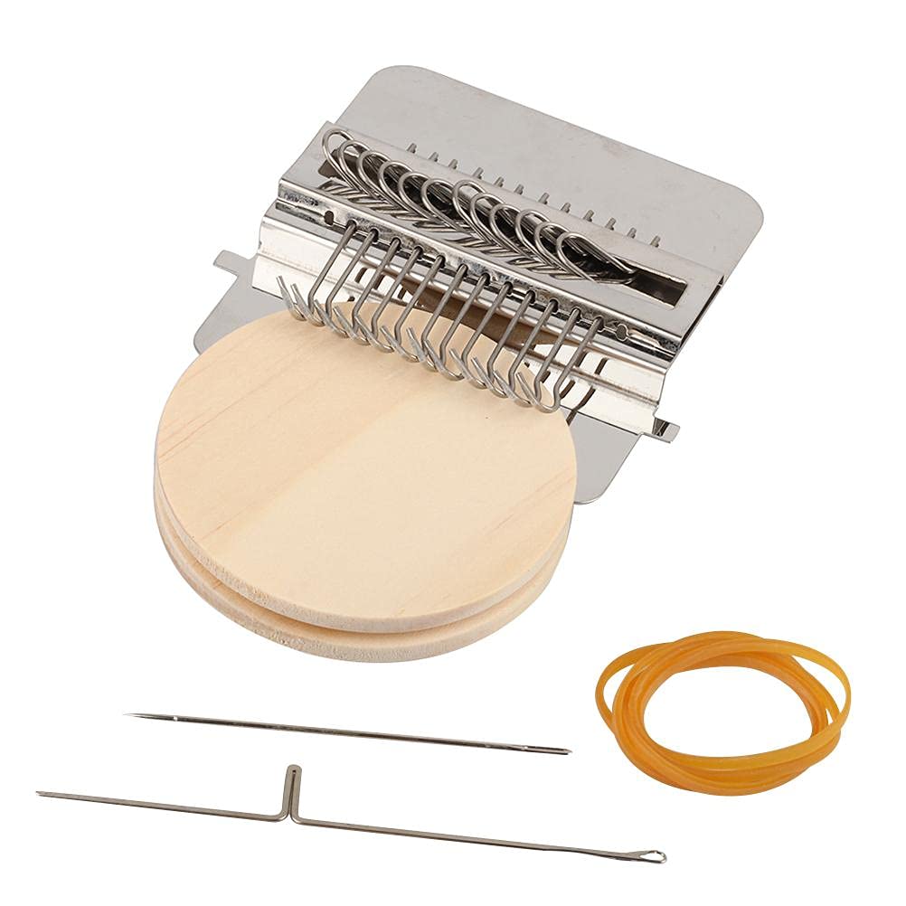 ICRPSTU Wooden Hand Loom Kit - 12 Hook DIY Weaving & Braiding Tool Set for Beginners - Portable Darning and Patching Machine for Adults & Students - Perfect for Home Crafts, Scarf Making, and DIY Projects