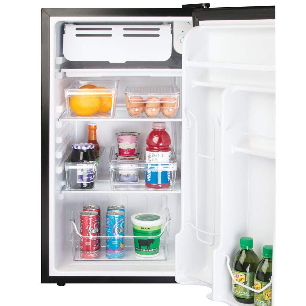 iDesign Linus Plastic Refrigerator Organizer Bin with Handle - BPA-Free Clear Food Storage Container for Fruits, Vegetables, Snacks & Drinks (11.5