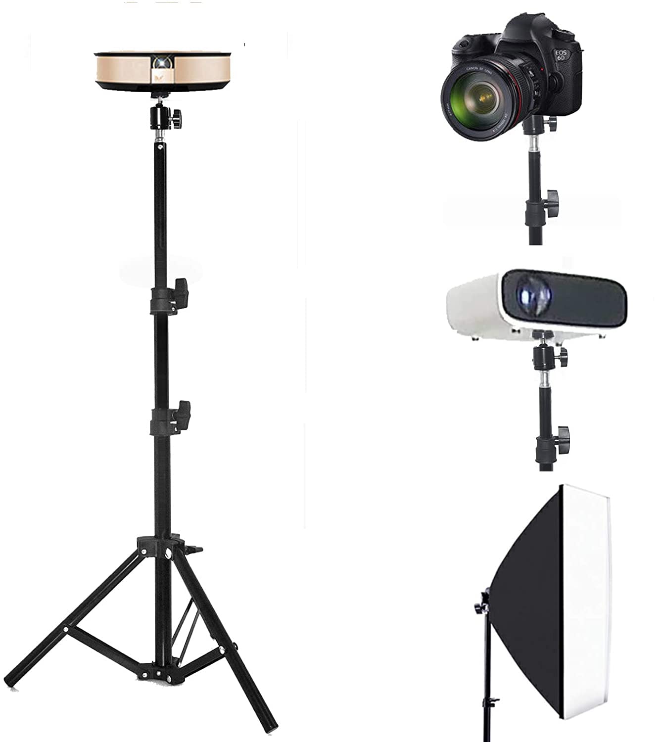Portable Mini Projector Tripod Stand - Adjustable Height 24