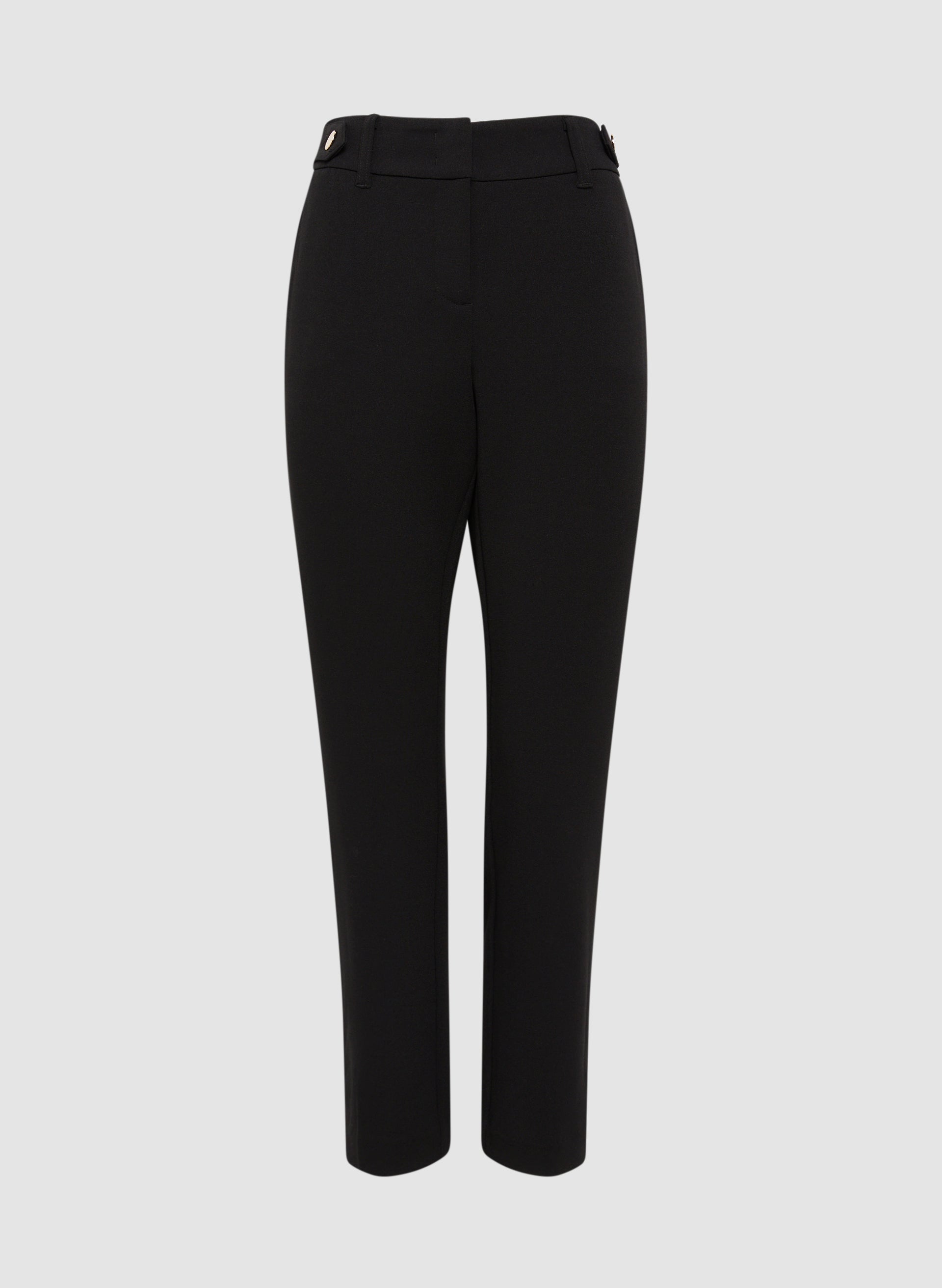 Stylish City Fit Button Detail Pants for Women - Trendy High Waisted Trousers with Unique Button Accents - Perfect for Office Wear, Casual Outings & Urban Fashion