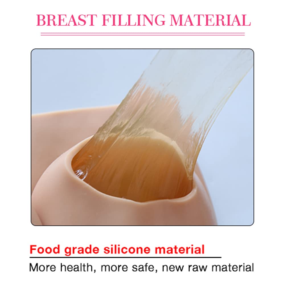 Liquid Silicone Breast Forms for Crossdressers - B to G Cup Natural Looking Breast Enhancers & Bra Pads | Comfortable Prosthetics for MTF Transition, Cosplay & Confidence Boosting