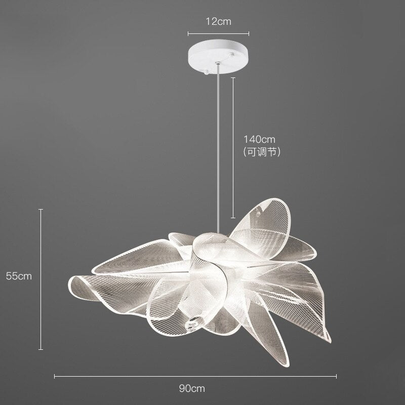 Exquisite Tulip Floral Chandelier - Elegant Crystal Ceiling Light Fixture for Dining Room, Bedroom & Living Room Decor