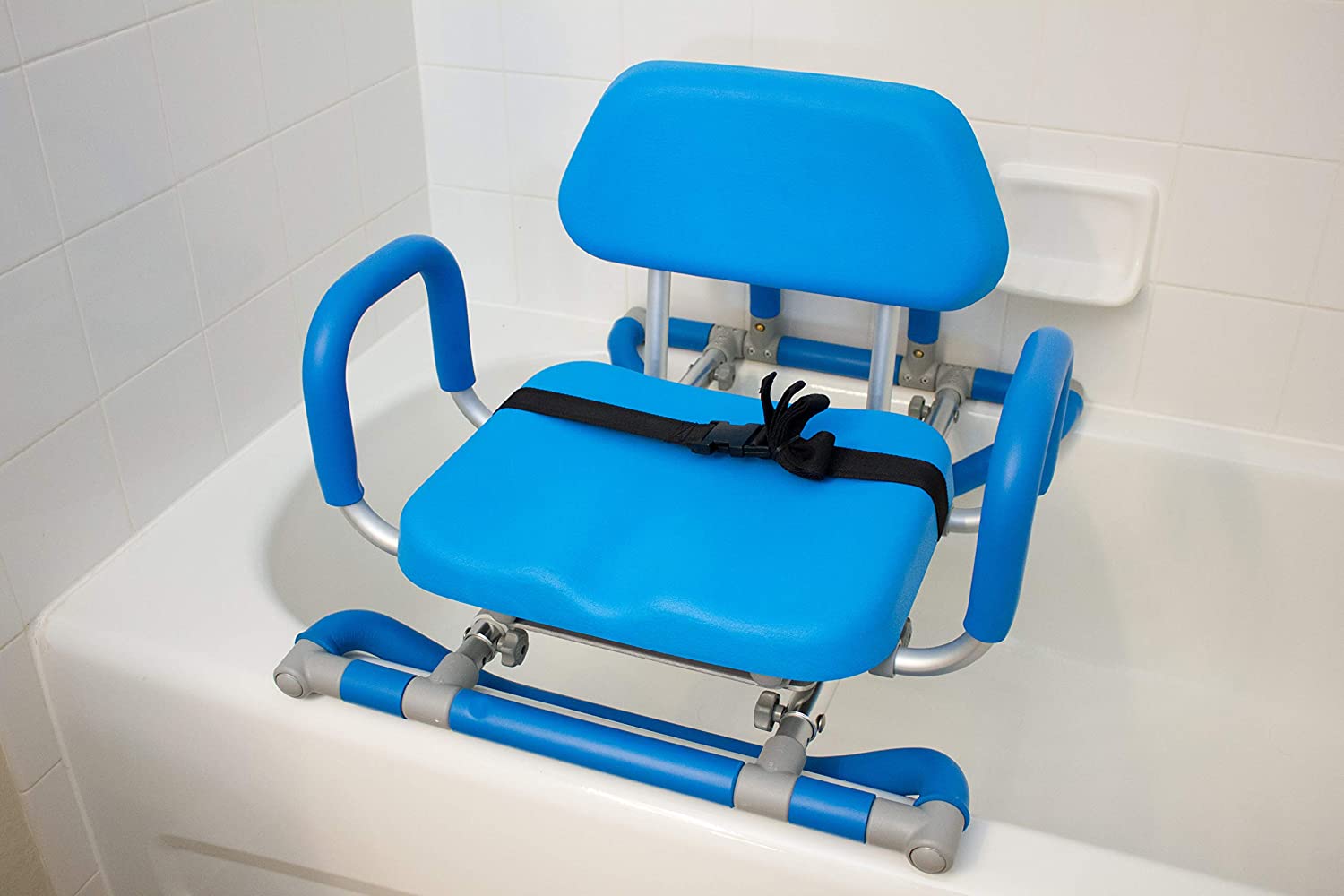 HydroSlide Sliding Bath Chair with Swivel Seat - Adjustable Shower Chair for Elderly & Disabled - Non-Slip Bathroom Safety Seat for Seniors, Handicap & Post-Surgery Recovery (Ideal for Bathing, Showering & Mobility Assistance)
