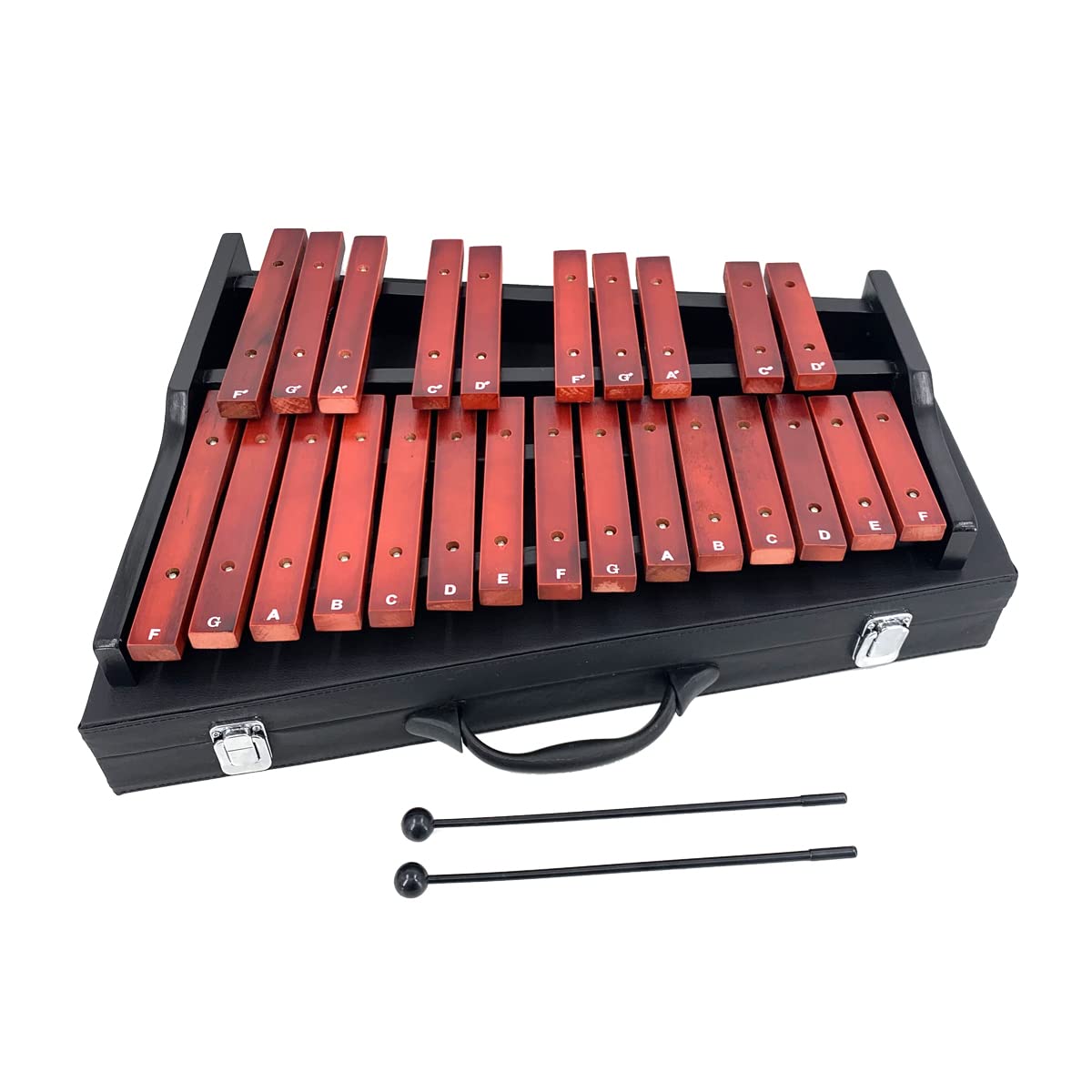 Professional 25-Key Portable Rosewood Xylophone for Adults & Students - Alto Diatonic Scale F to F, Chromatic F to D - Perfect for Music Education, Percussion Practice & Live Performances