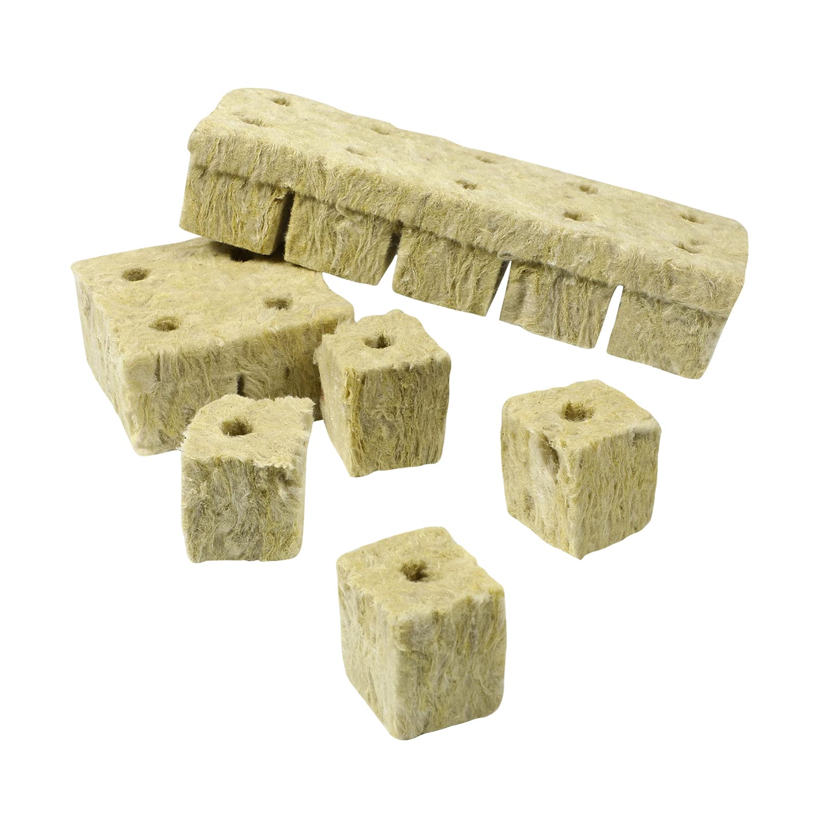 18 Pcs Hydroponic Grow Plugs - Soilless Starter Cubes for Plants | Wool Block Grow Medium for Hydroponics & Macro Plant Cultivation | Perfect for Indoor Gardening, Seed Starting & Hydroponic Systems