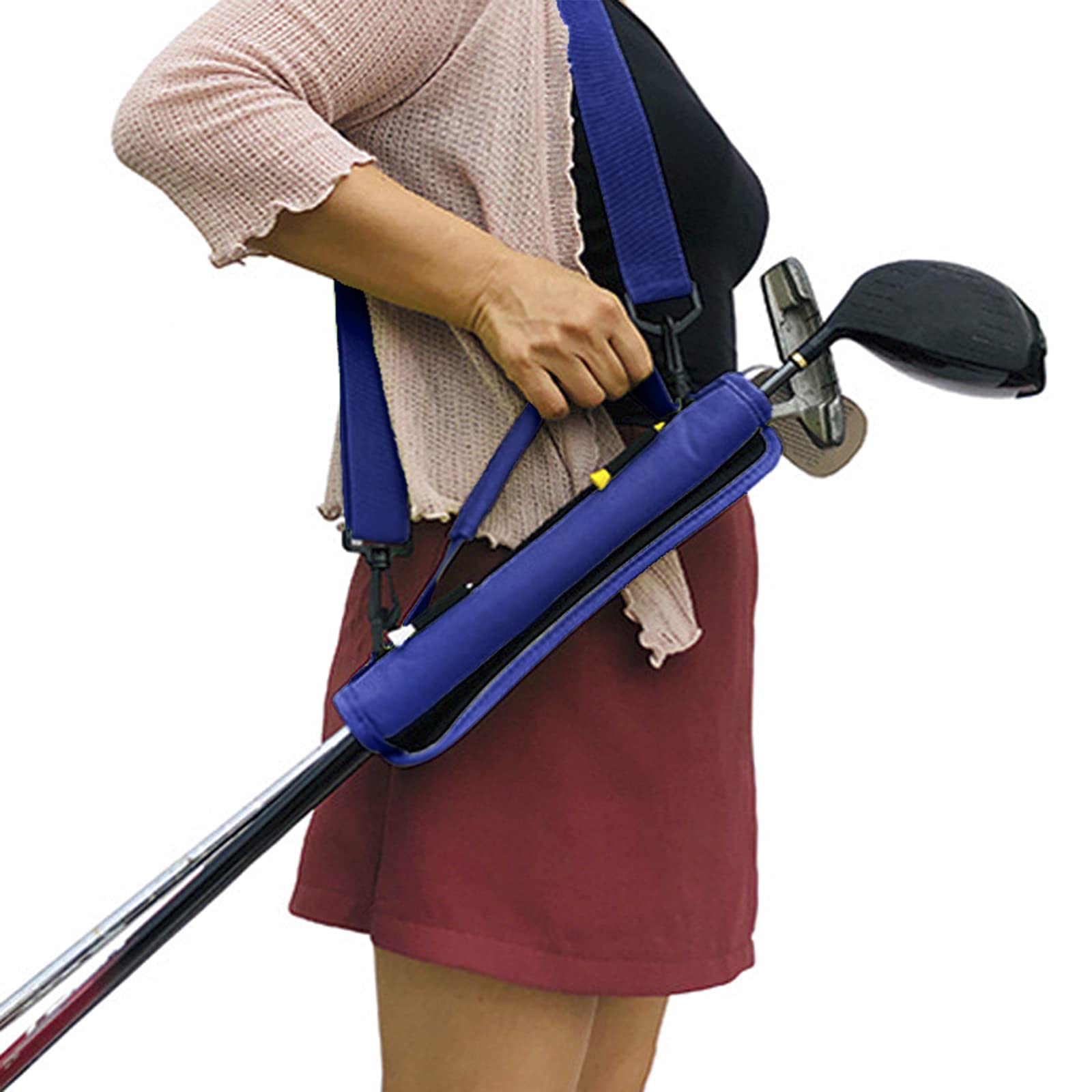 **Lightweight Canvas Golf Club Bag with Shoulder Strap - Durable Golf Club Carrier for Men & Women - Perfect for Driving Range, Course & Travel - Golf Club Pouch & Organizer**