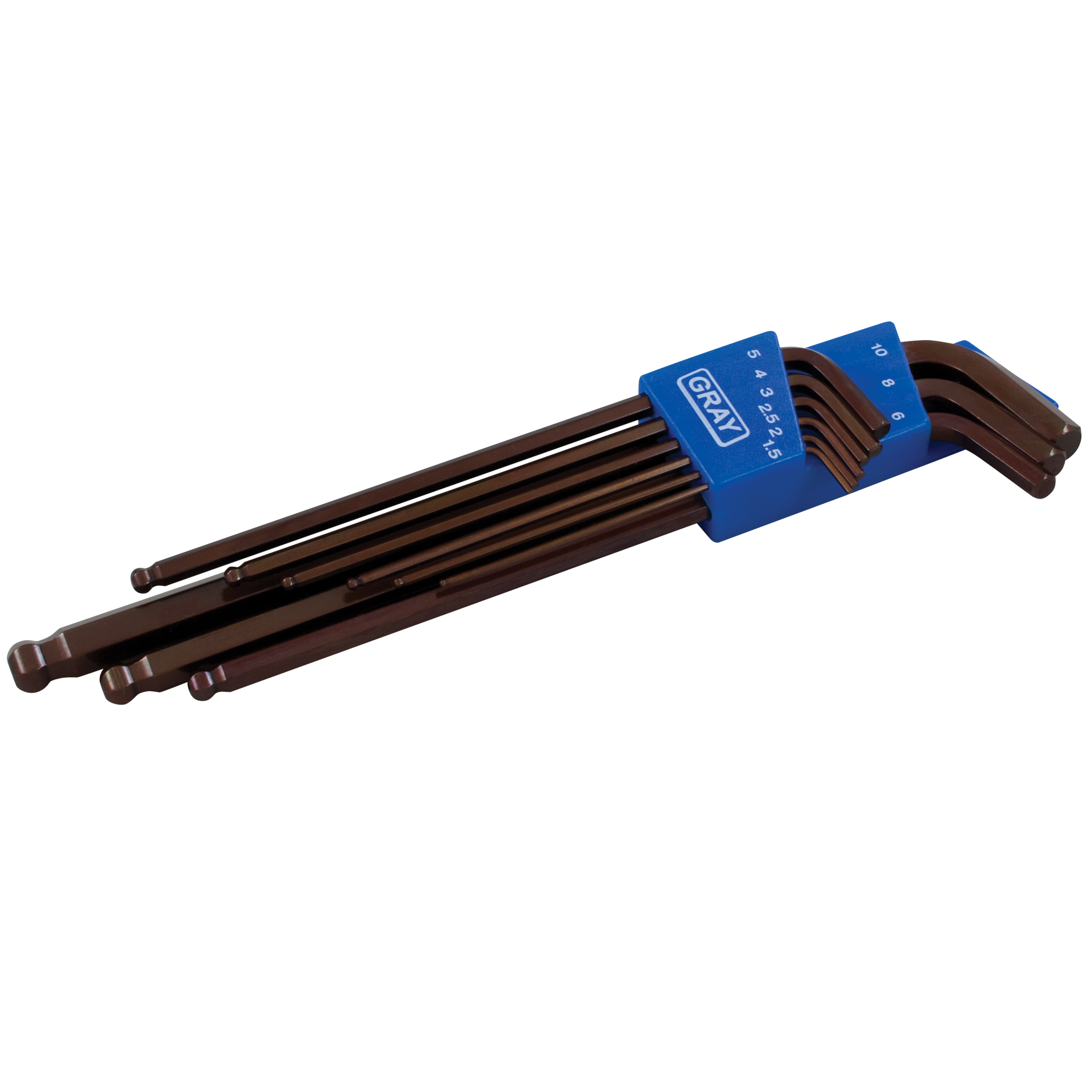 9-Piece Metric Extra Long Arm Ball End Hex Key Set - Durable S2 Steel Tool Kit for Tight Spaces & Professional Mechanics