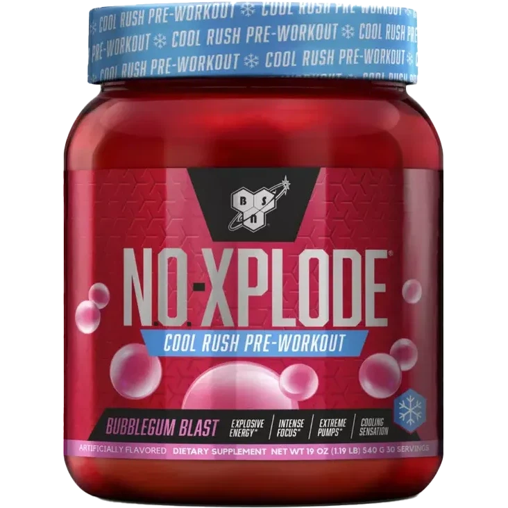 BSN N.O. Xplode Cool Rush Pre Workout Powder - Nitric Oxide Booster for Muscle Pump, Energy & Focus - Best for Gym, Bodybuilding & Fitness Training