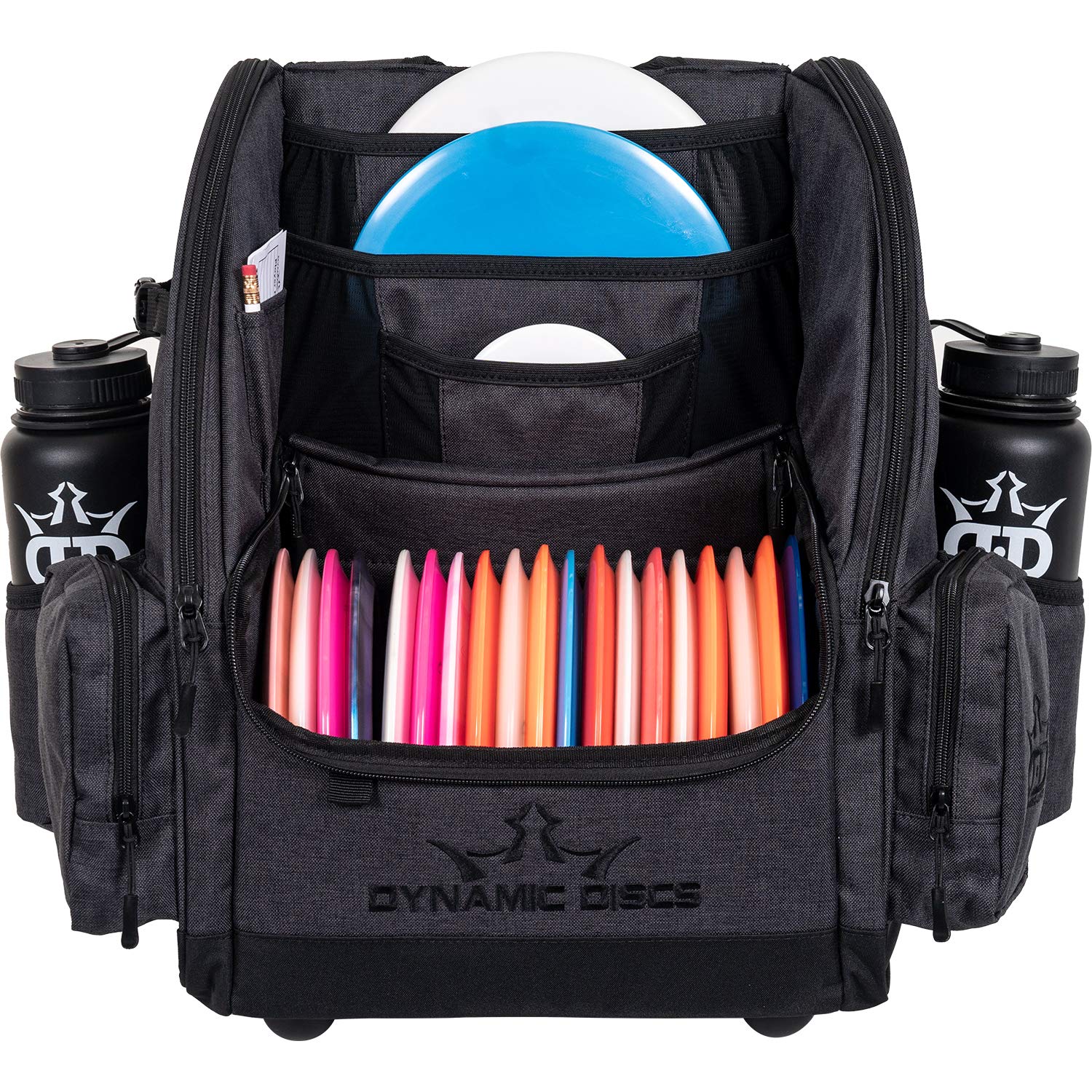 Dynamic Discs Commander Backpack - 20 Disc Capacity Disc Golf Bag with Two Deep Storage Pockets & Dual Water Bottle Holders | Perfect for Tournament Play, Practice Sessions & Outdoor Disc Golf Adventures