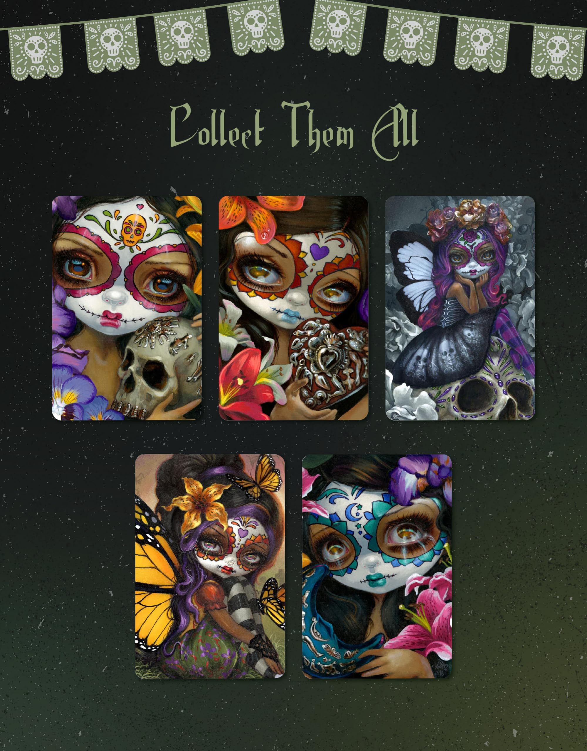 Jasmine Becket-Griffith Dia de Los Muertos Wood Magnets Set - 2