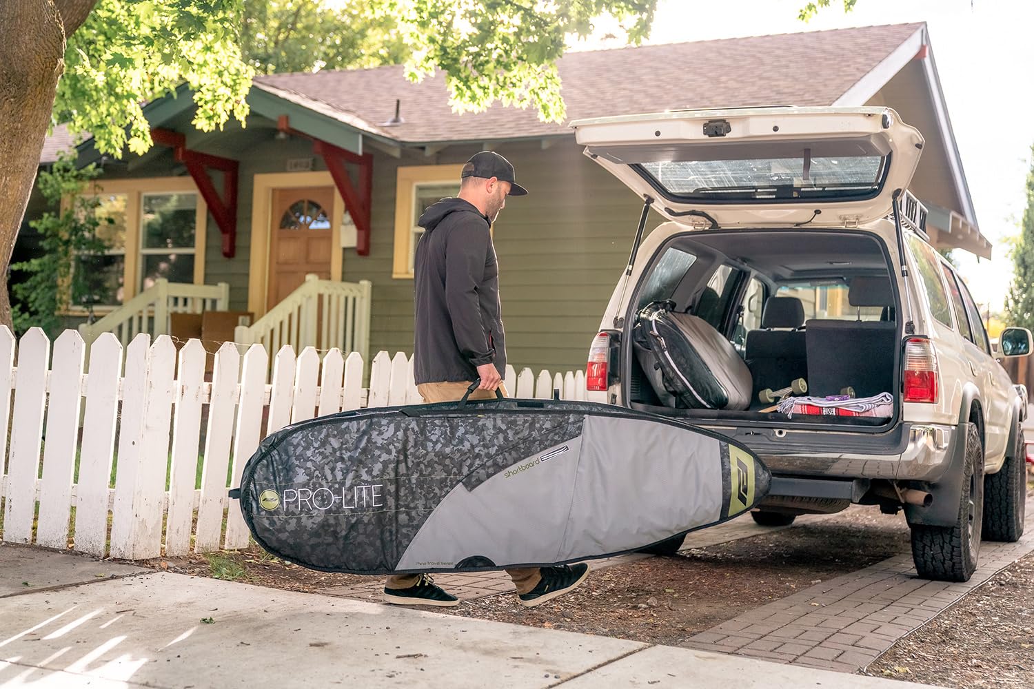 **Rhino Premium Surfboard Travel Bag for Single or Double Shortboards (1-2 Boards) - Durable & Water-Resistant for Air Travel & Beach Trips**