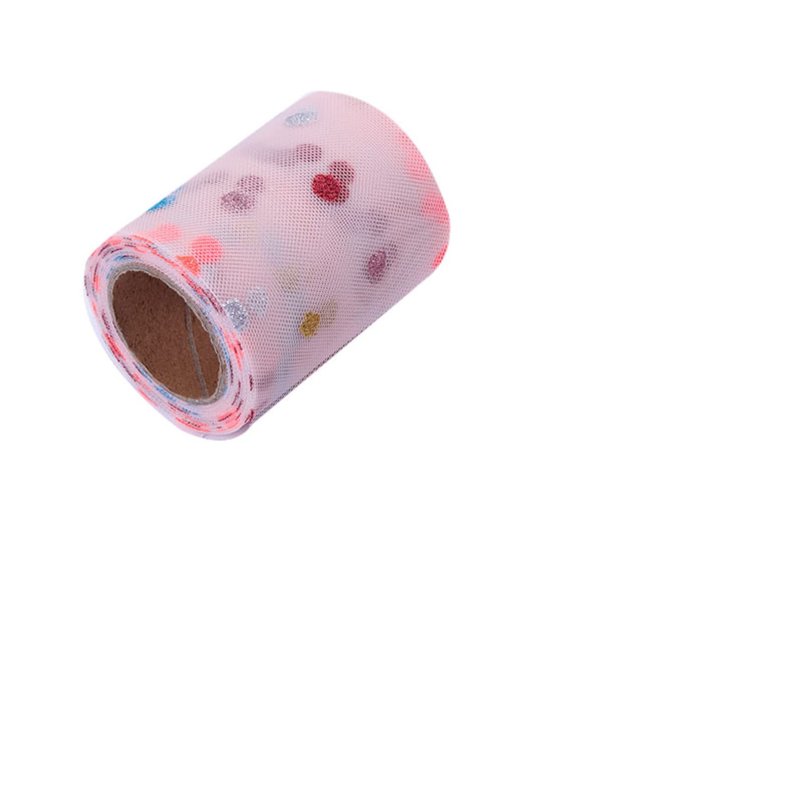 Rainbow Tulle Fabric Roll - 10 Yards DIY Mesh Ribbon for Tutu, Headbands, Wedding & Birthday Decorations - Perfect for Valentine's Day, Party Backdrops, and Craft Projects