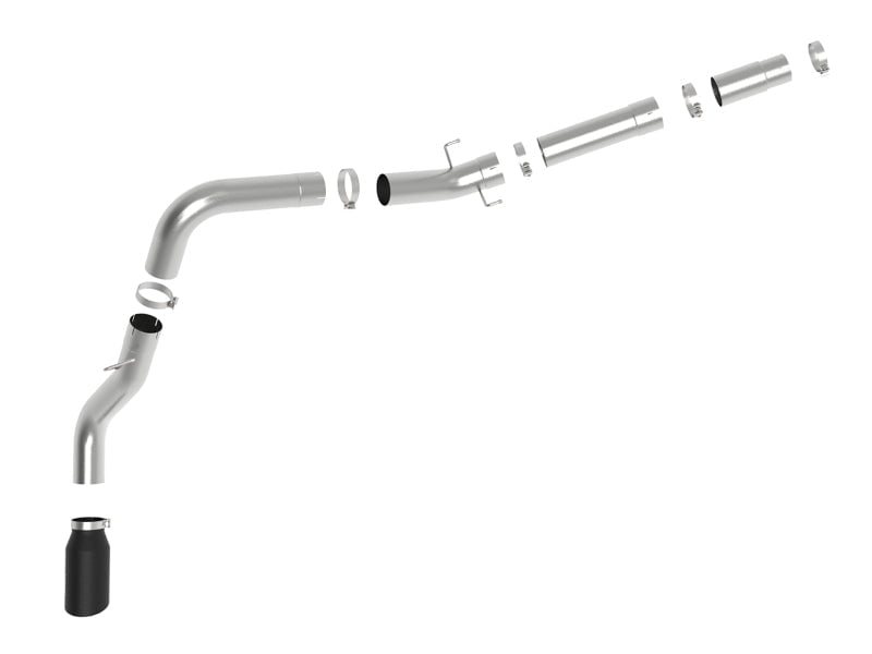 aFe Large Bore HD 5-inch 409 Stainless Steel DPF Back Exhaust System with Black Tip for 2019-2020 Ram Diesel Trucks L6 6.7L (Turbo Diesel) - Improved Performance & Sound for Towing & Off-Road Adventures