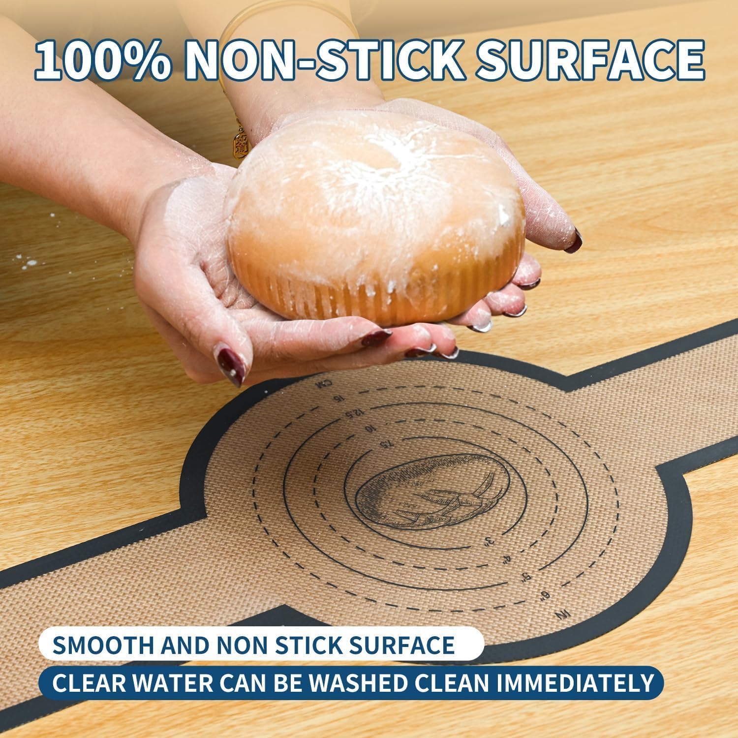 2 Pack Silicone Bread Sling for Dutch Oven - Non-Stick Heat Resistant Reusable Baking Mat with Long Handle - Perfect for Sourdough Bread Making, Artisan Loaf Transfer & Baking Accessories - Ideal for Home Bakers & Bread Making Enthusiasts