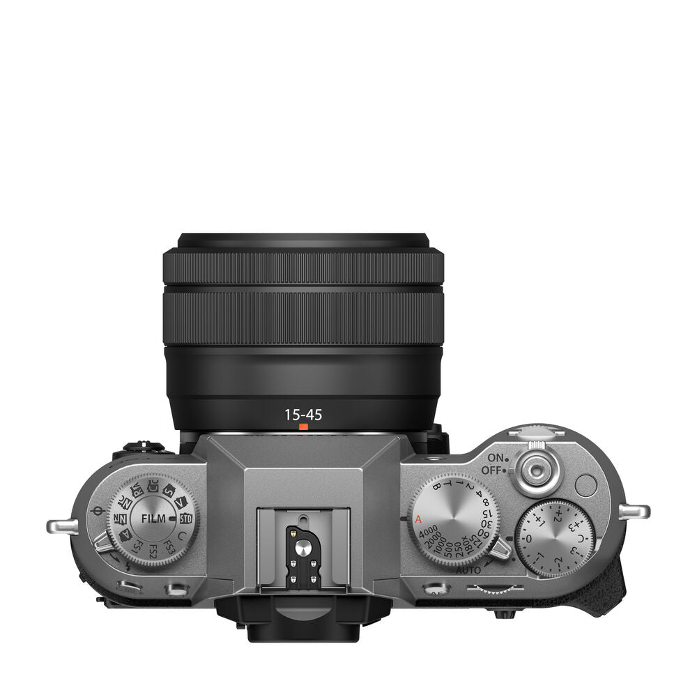 FUJIFILM X-T50 Mirrorless Digital Camera with 15-45mm f/3.5-5.6 Lens Kit (Silver) - Perfect for Travel Photography & Vlogging