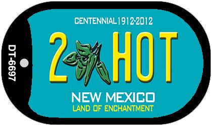 2 Pack Hot Teal New Mexico Novelty Metal Dog Tag Necklace - DT 6697 - Perfect for State Pride, Gifts & Pet ID Tags