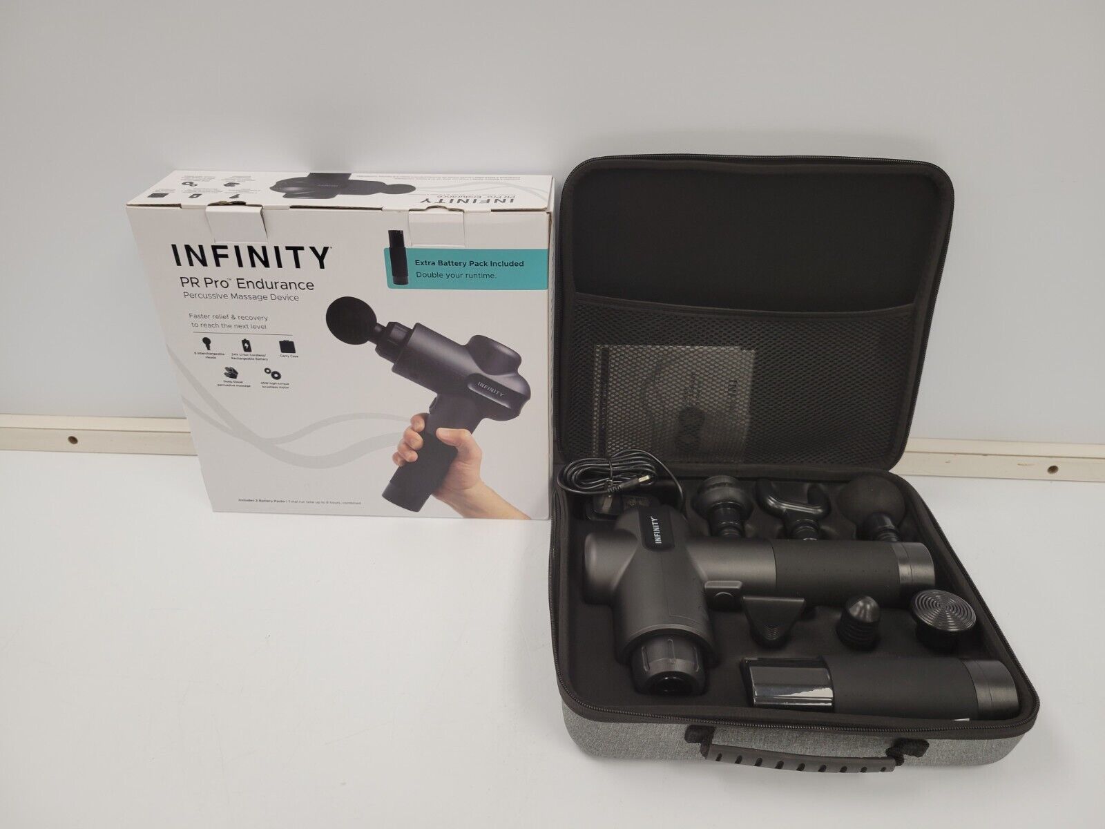 Infinity PR Pro Percussive Massage Gun for Muscle Recovery - Deep Tissue Massager for Athletes, Gym Workouts & Pain Relief - Portable & Powerful Massage Device for Home & Travel Use