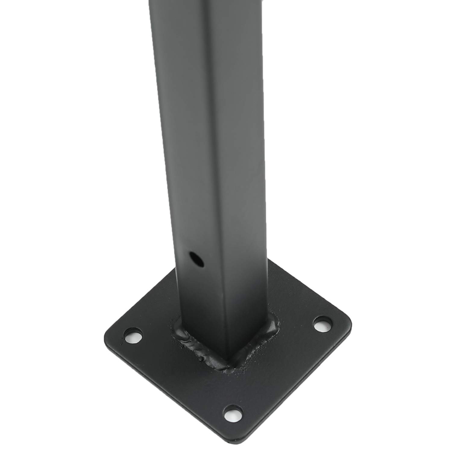 Heavy Duty 16 Inch Black Floating Shelf Brackets - Set of 4, Industrial Metal Wall Mounted Shelving Supports for Home Office, Kitchen & Bathroom Storage
