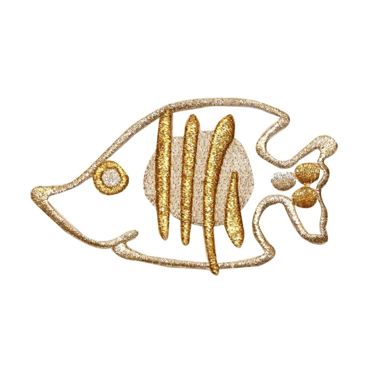 Tropical Fish Outline Patch - Ocean Aquarium Embroidered Iron On Applique for DIY Clothing, Hats & Bags - Perfect for Marine Life Enthusiasts & Craft Projects