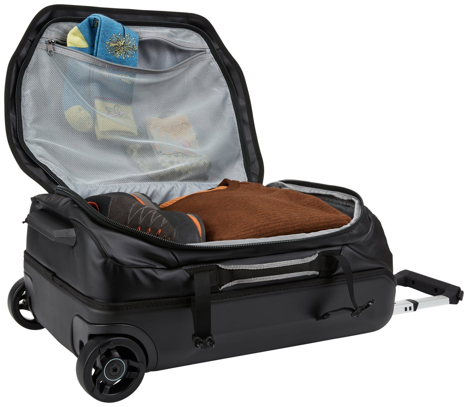 Thule Chasm 40L Wheeled Duffel Bag - Black | Carry-On Luggage for Travel, Gym & Outdoor Adventures | Durable & Spacious Duffel with Wheels