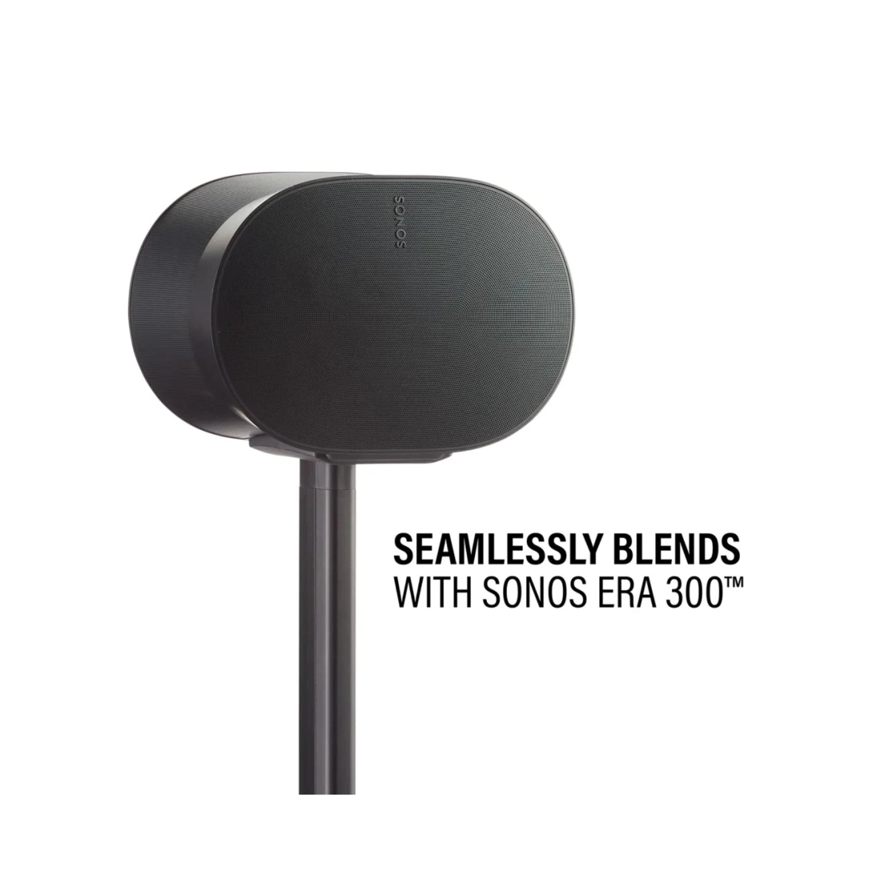 Sanus WSSE31 Premium Speaker Stand for Sonos Era 300 - Adjustable Height, Sturdy Base - Perfect for Home Theater, Music Studio & Office (Single Stand)