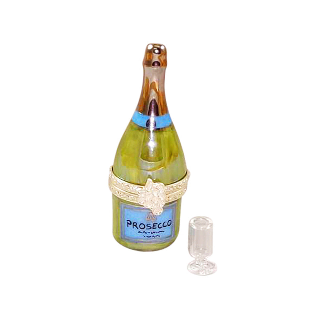Premium Limoges Prosecco Bottle - Elegant Glass Wine Bottle for Champagne & Sparkling Wine - Perfect for Weddings, Parties & Gift Giving