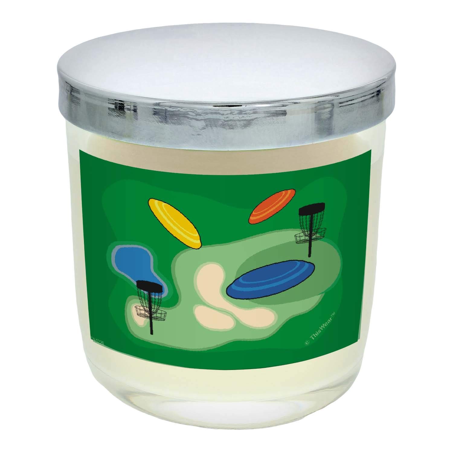 Disc Golf Themed Scented Candle Jar - Cinnamon Aroma for Bathroom, Home Decor & Relaxation | Perfect for Gifts, Spa Nights & Cozy Evenings