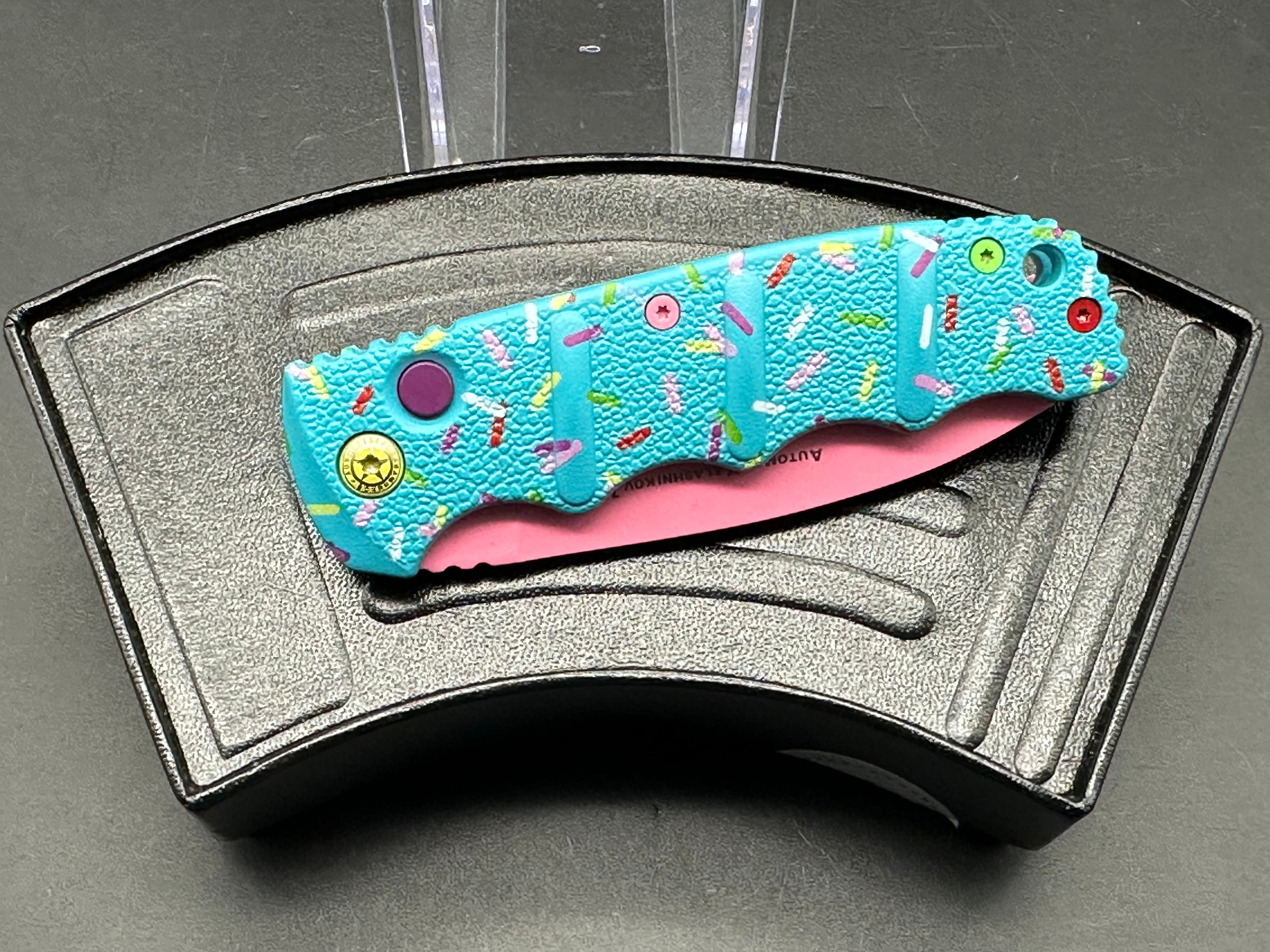 Boker Dessert Warrior Auto Knife - Blue Blade, Like New Condition with Original Box - Perfect for Camping, Hiking & Everyday Carry (EDC)