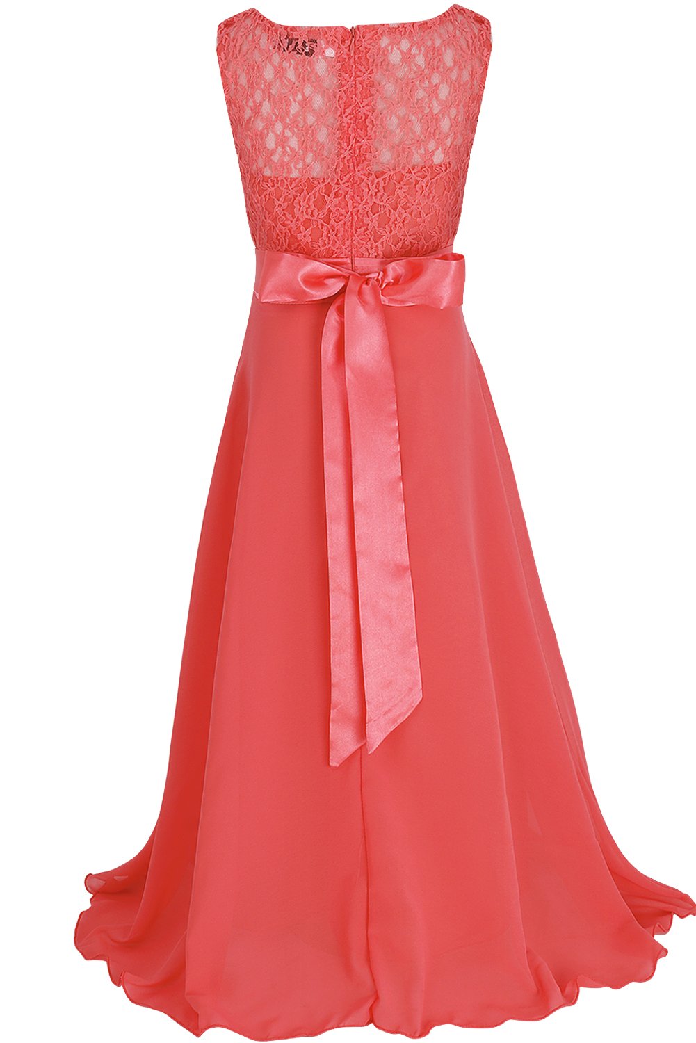YiZYiF Girls Lace Maxi Dress for Weddings & Pageants - Elegant Chiffon Formal Gown for Special Occasions, Birthday Parties & First Communion