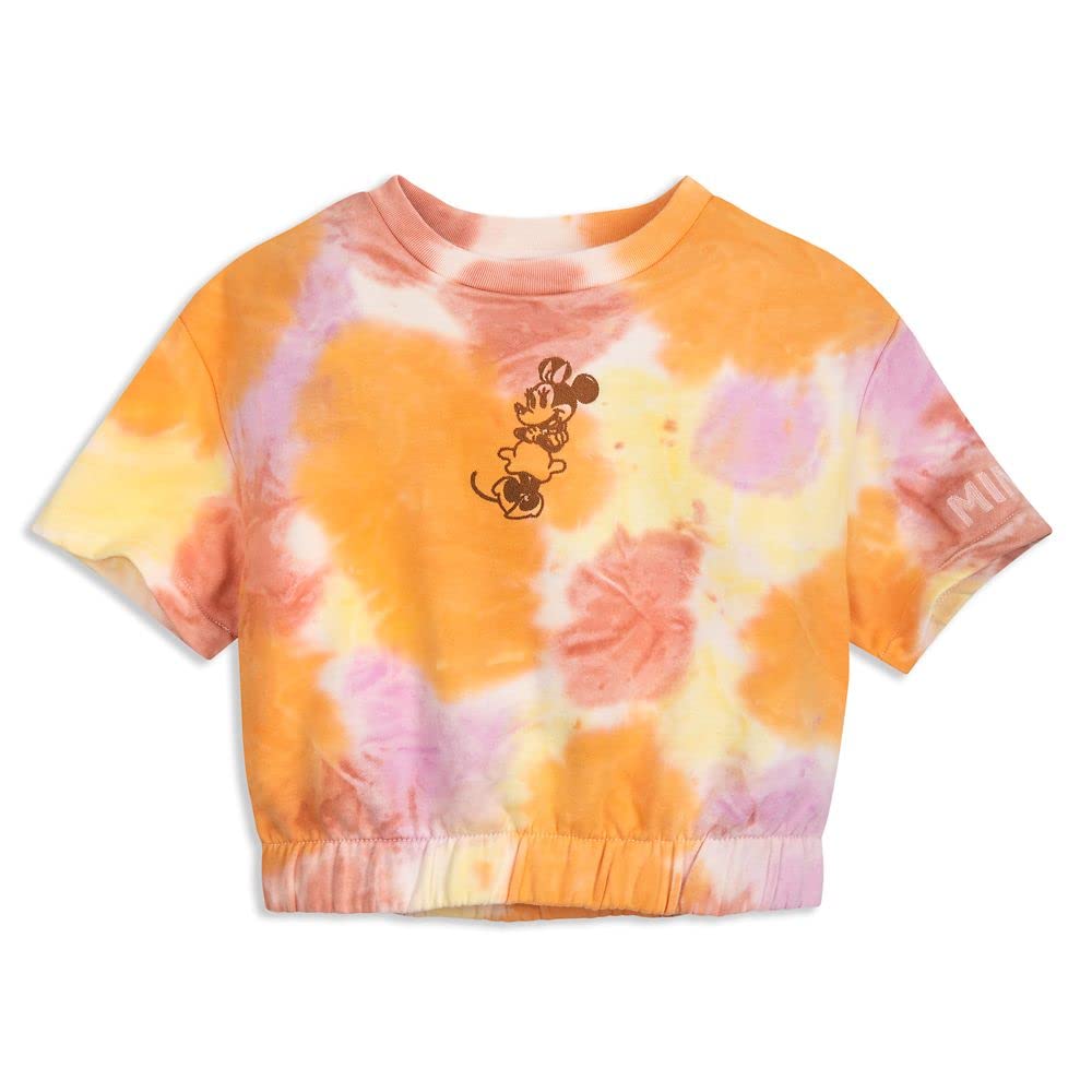 Disney Minnie Mouse Tie-Dye Knit Pullover Sweatshirt for Women | Cute Cartoon Graphic Hoodie | Casual Outfit for Disney Fans, Theme Parks & Cozy Loungewear
