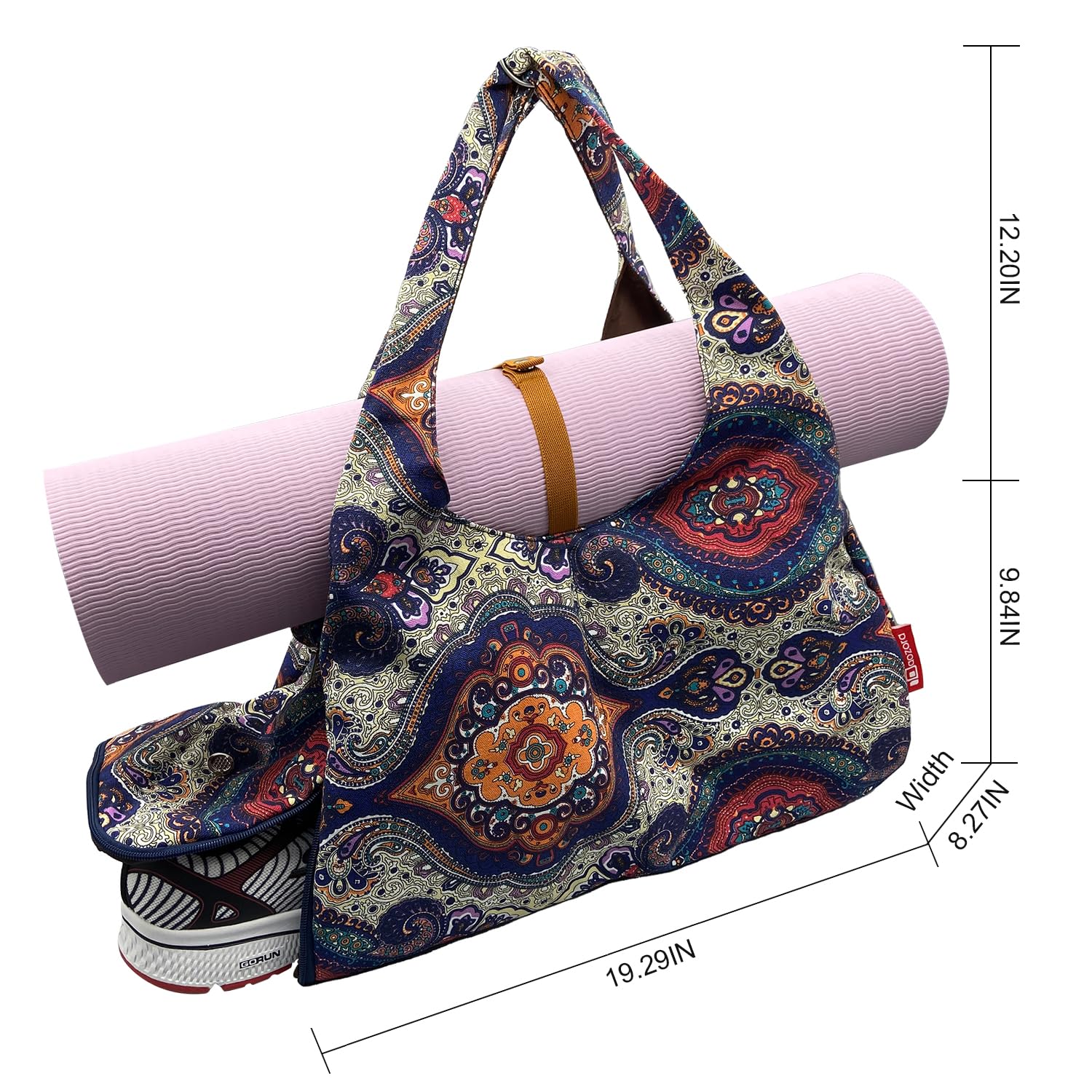 Premium Aozora Yoga Gym Bag for Women - Waterproof Workout Tote with Shoe Compartment & Multiple Pockets - Perfect for Yoga, Gym, Travel & Fitness Classes