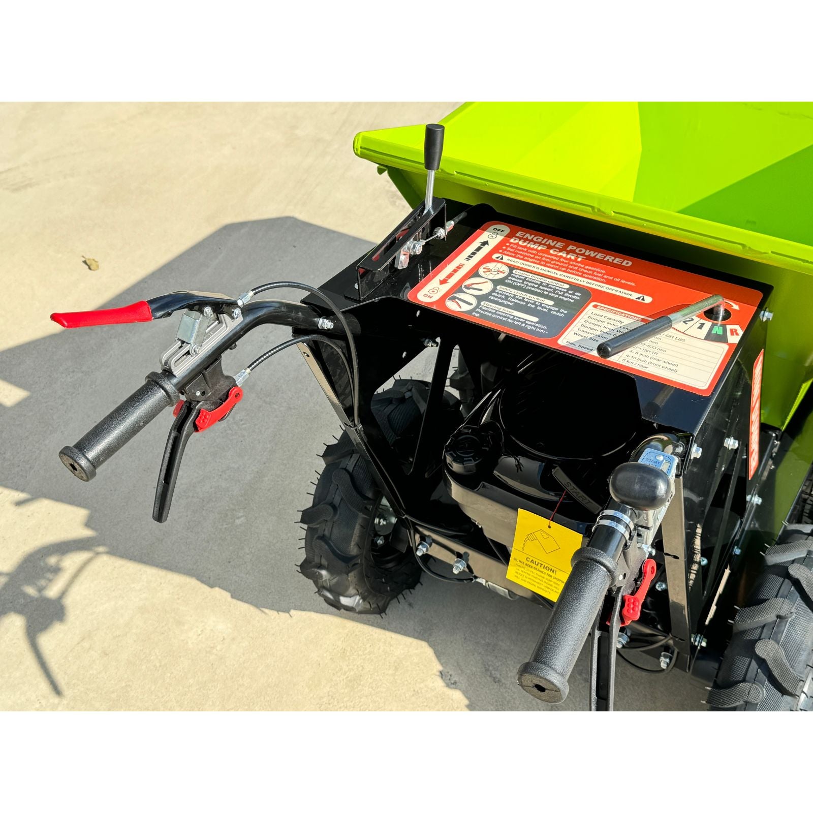 Forestwest 300KG Electric Wheelbarrow with 200CC Gas Engine - Heavy Duty Motorized Dumper Cart for Construction, Landscaping & Gardening (Model BM11077B) - Perfect for Moving Soil, Gravel & Building Materials
