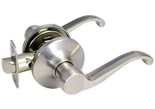 Satin Nickel Door Lever Handle - Passage Hall & Closet (No Lock) - 835DC - Premium Entry Hardware for Bedrooms, Bathrooms & Interior Doors - Smooth Operation & Modern Design