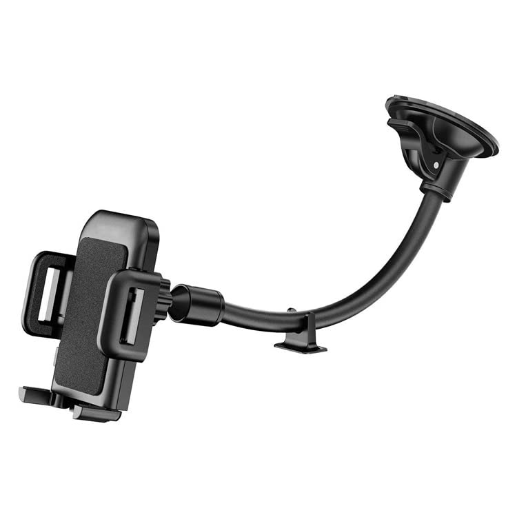 Universal Car Phone Mount Holder - Strong Suction Cup Windshield Dashboard Phone Stand for iPhone & Android - Anti-Shake Stabilizer for Safe Driving - Perfect for GPS Navigation, Rideshare & Road Trips