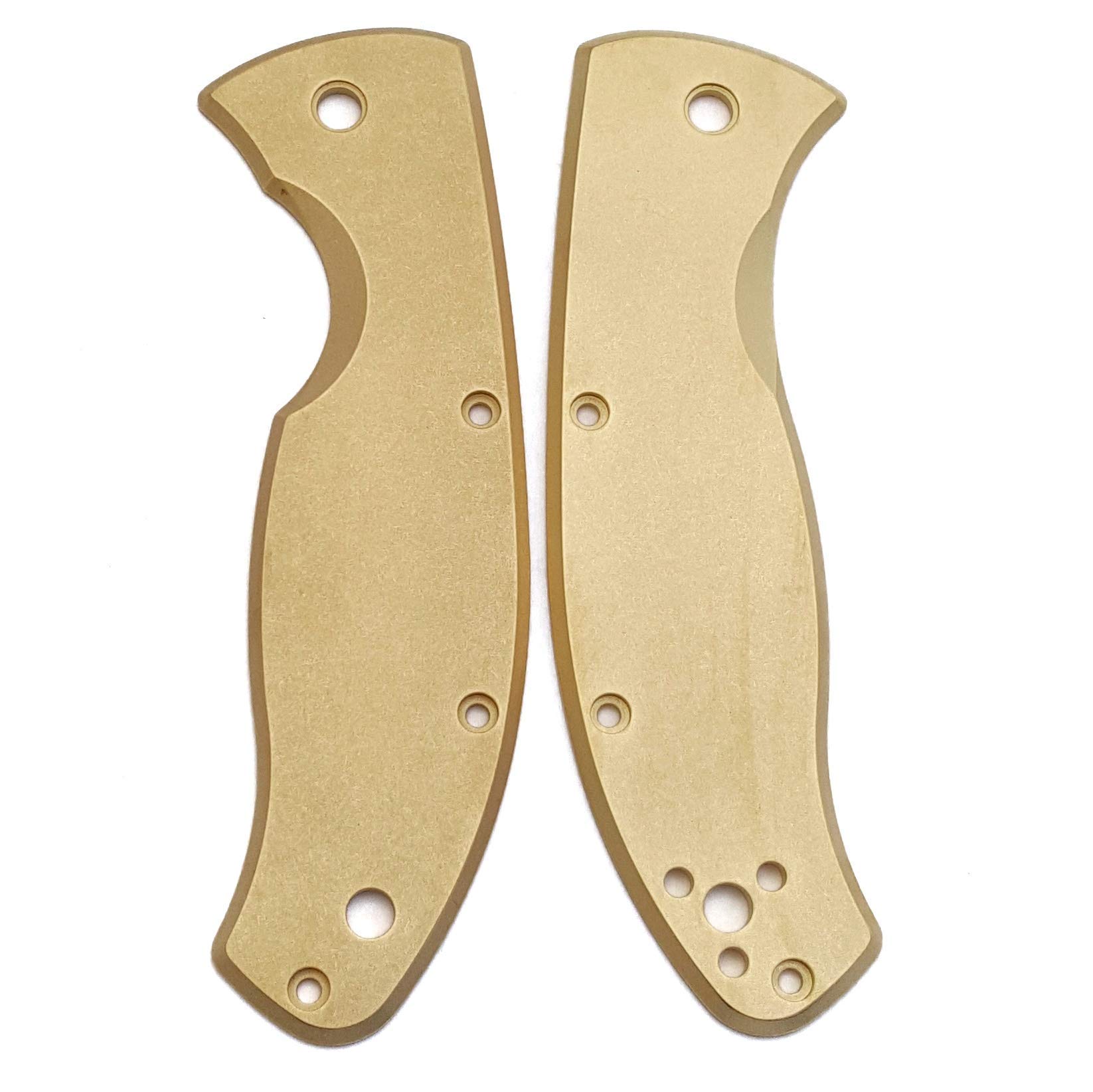 Flytanium Brass Replacement Scales for Spyderco Tenacious Folding Knife - Premium Upgrade for EDC, Outdoor, and Tactical Use