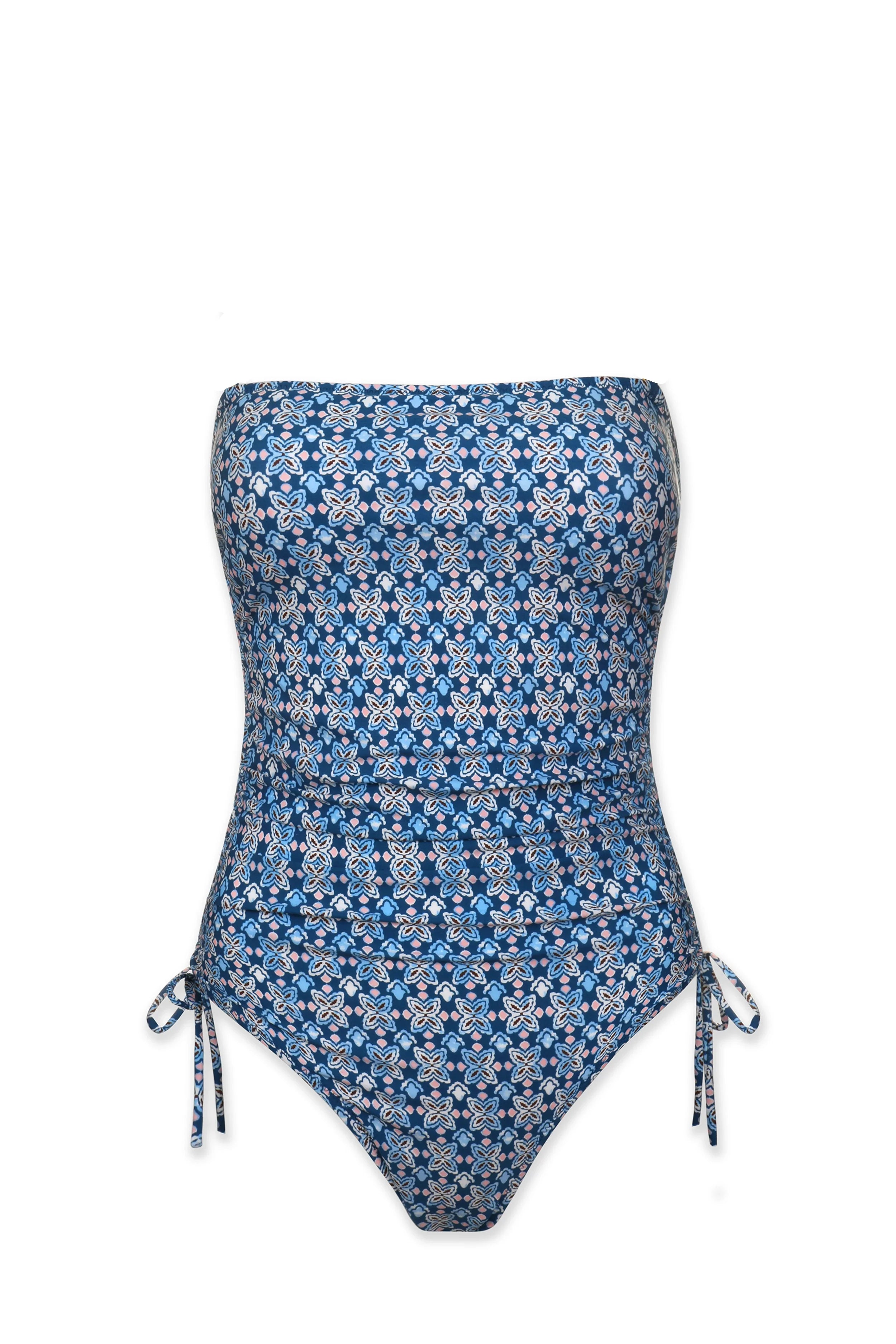 Cinch Bandeau One Piece Swimsuit - Sexy High Waisted Bathing Suit for Women | Perfect for Beach, Pool & Summer Vacations