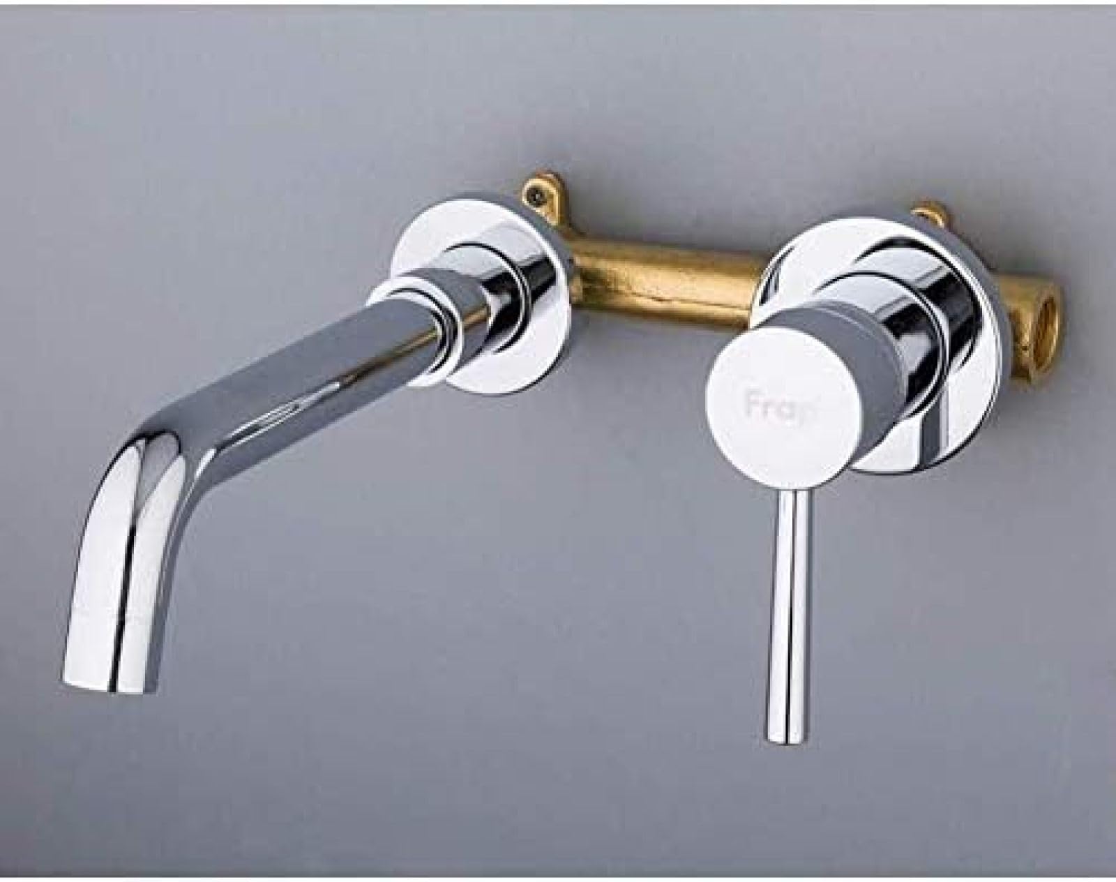 CRJUS Modern Brass Kitchen Faucet - Single Lever Pull-Out Sprayer, Chrome Polished Finish for Sink & Basin | Perfect for Home Kitchen, Bathroom Vanity & Utility Room (Water-Saving Design)